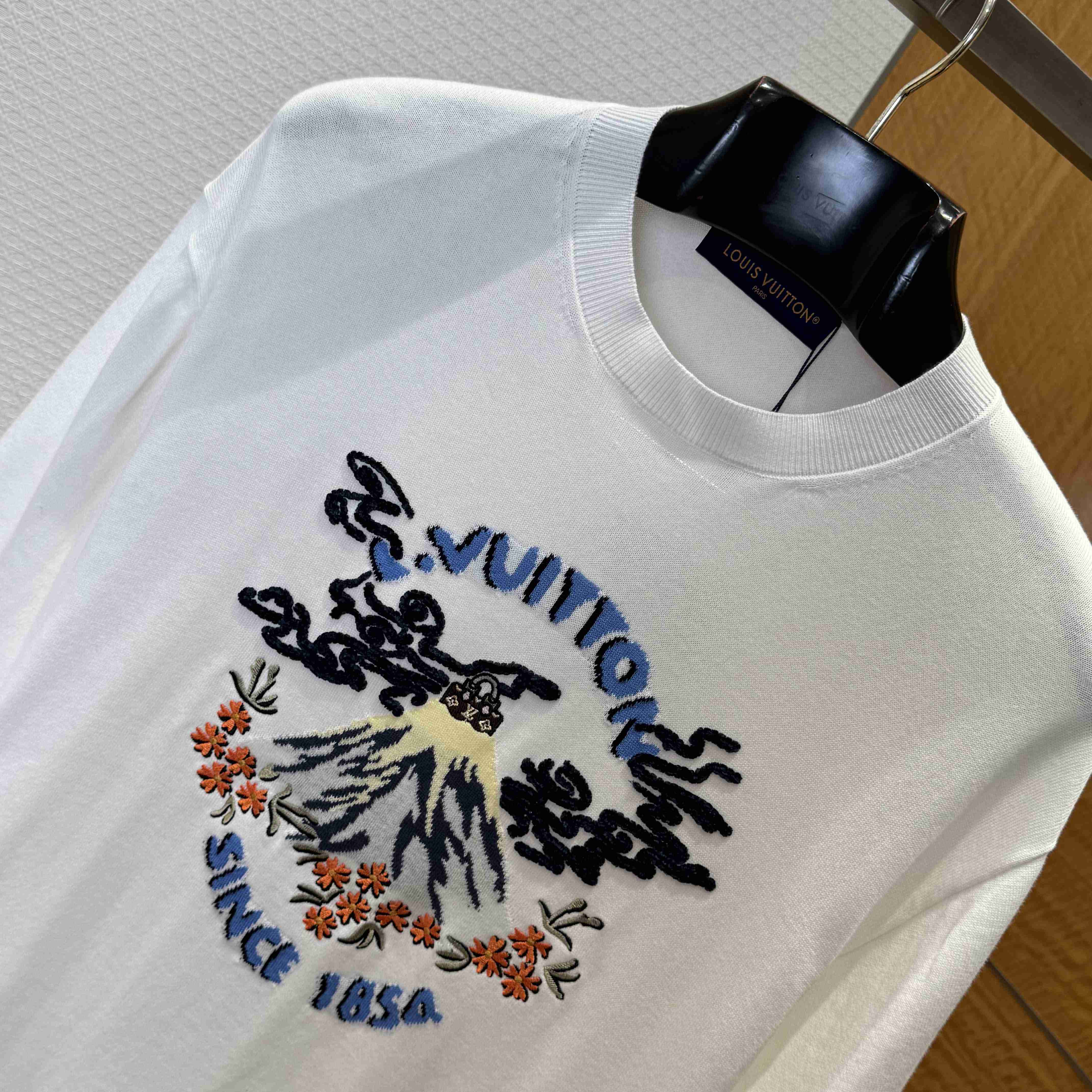 Louis Vuitton Short-Sleeved Knitted Crewneck   1AIMAU - EUR FASHION