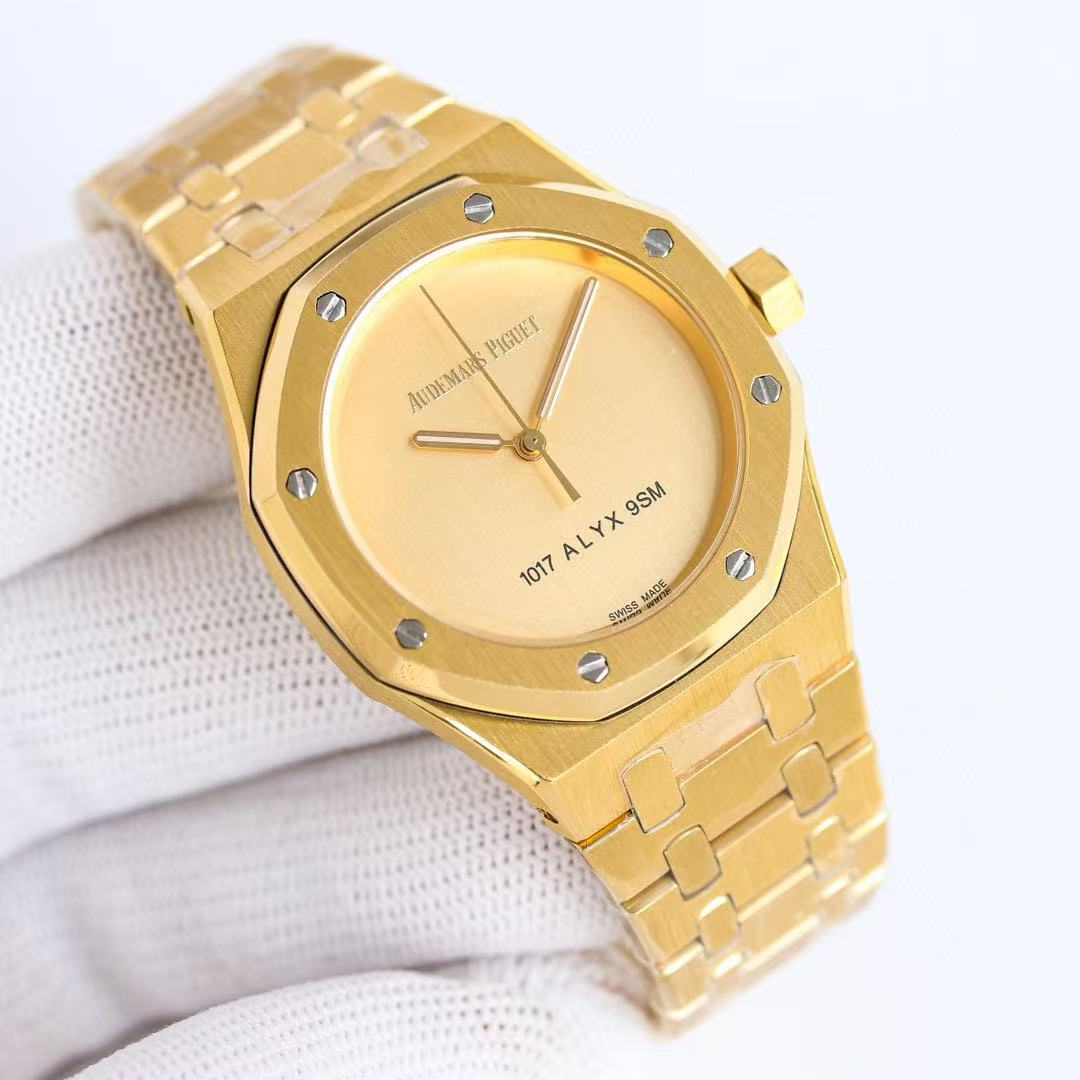 Audemars Piguet Royal Oak 15550BA Champagne Dial 1017 ALYX 9SM in Yellow Gold - EUR FASHION