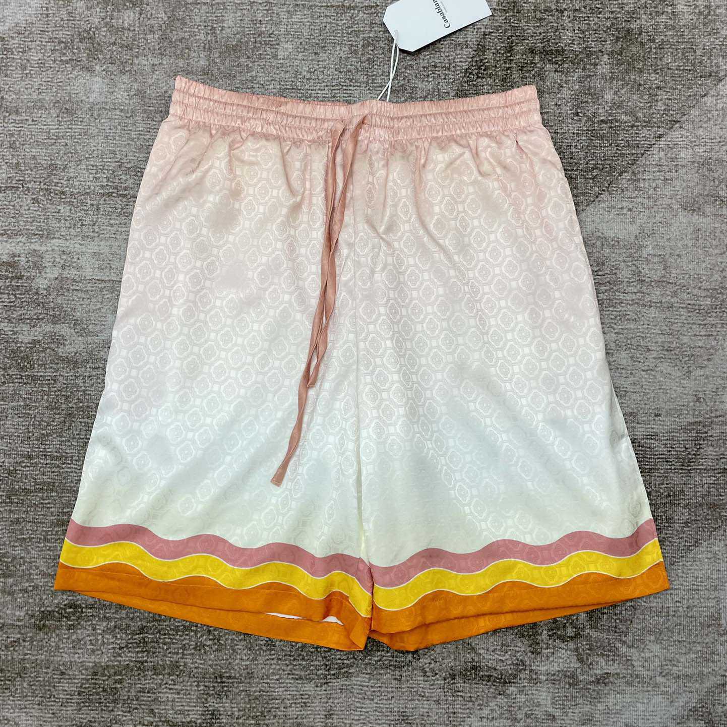 Casablanca Rainbow Monogram Silk Shorts   3451 - EUR FASHION
