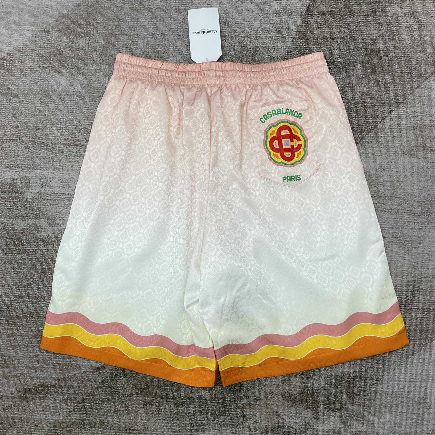 Casablanca Rainbow Monogram Silk Shorts   3451 - EUR FASHION