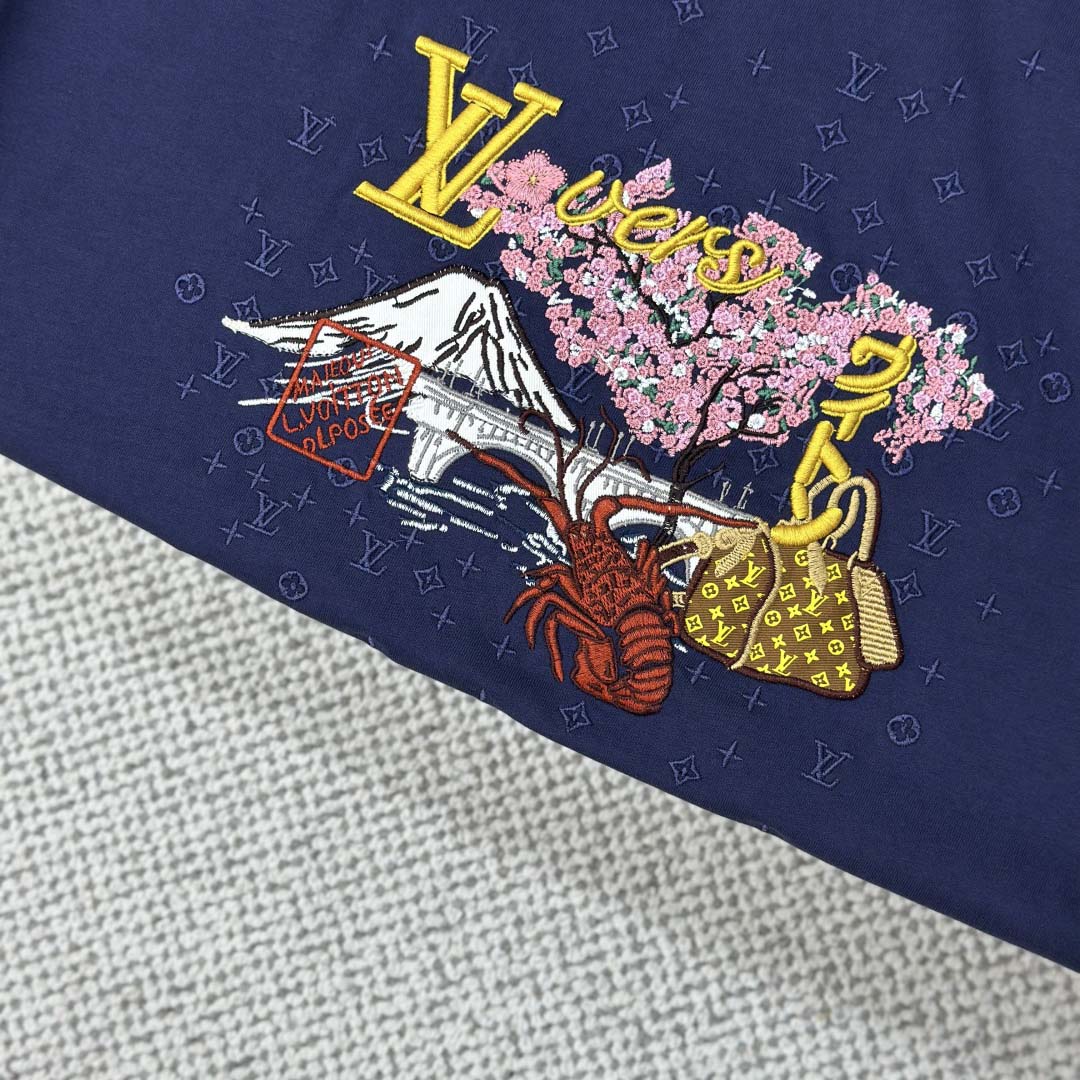 Louis Vuitton Embroidered T-Shirt   1AIMKV - EUR FASHION