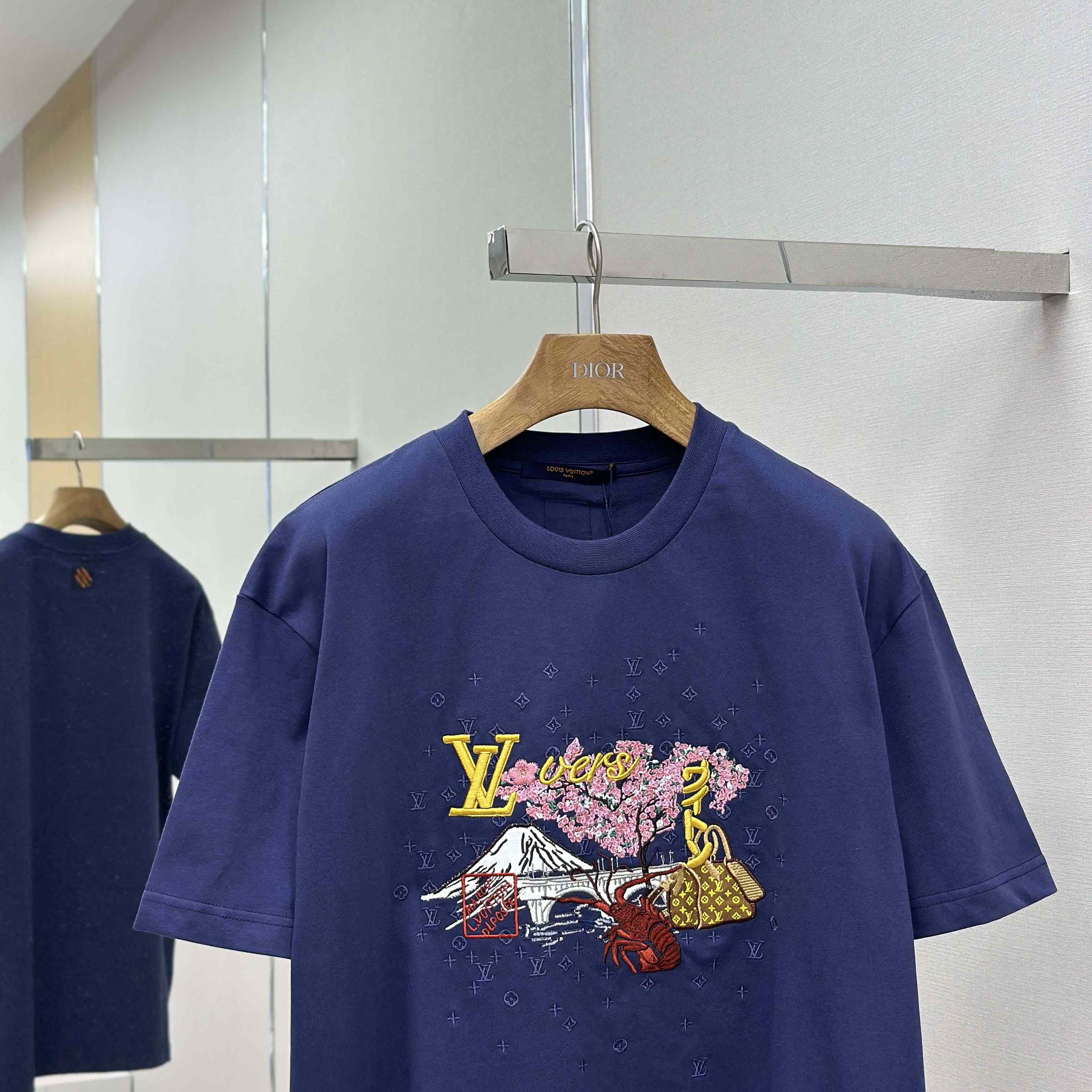 Louis Vuitton Embroidered T-Shirt   1AIMKV - EUR FASHION