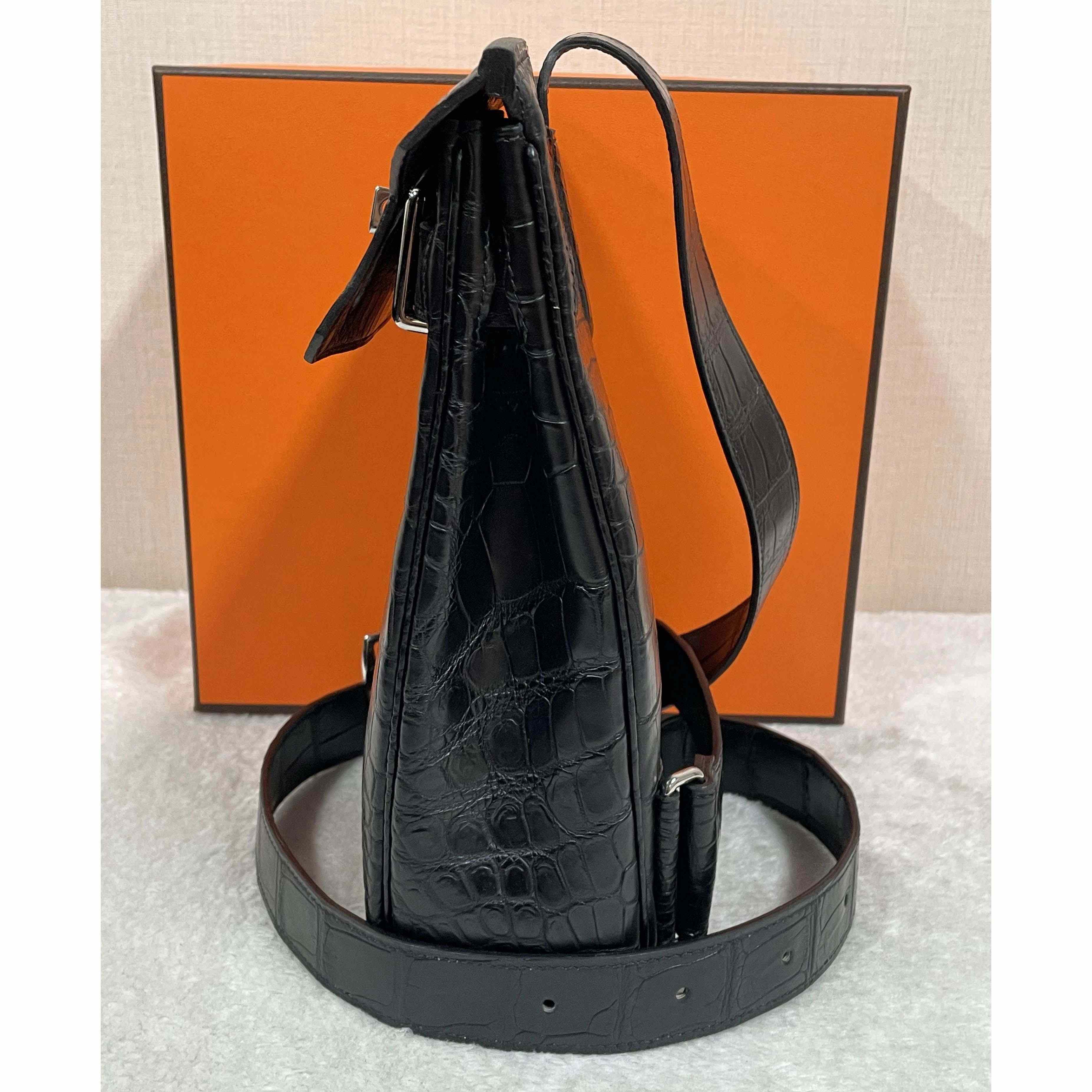 Hermes Hac-a-Dos Beton Croco PHW - EUR FASHION