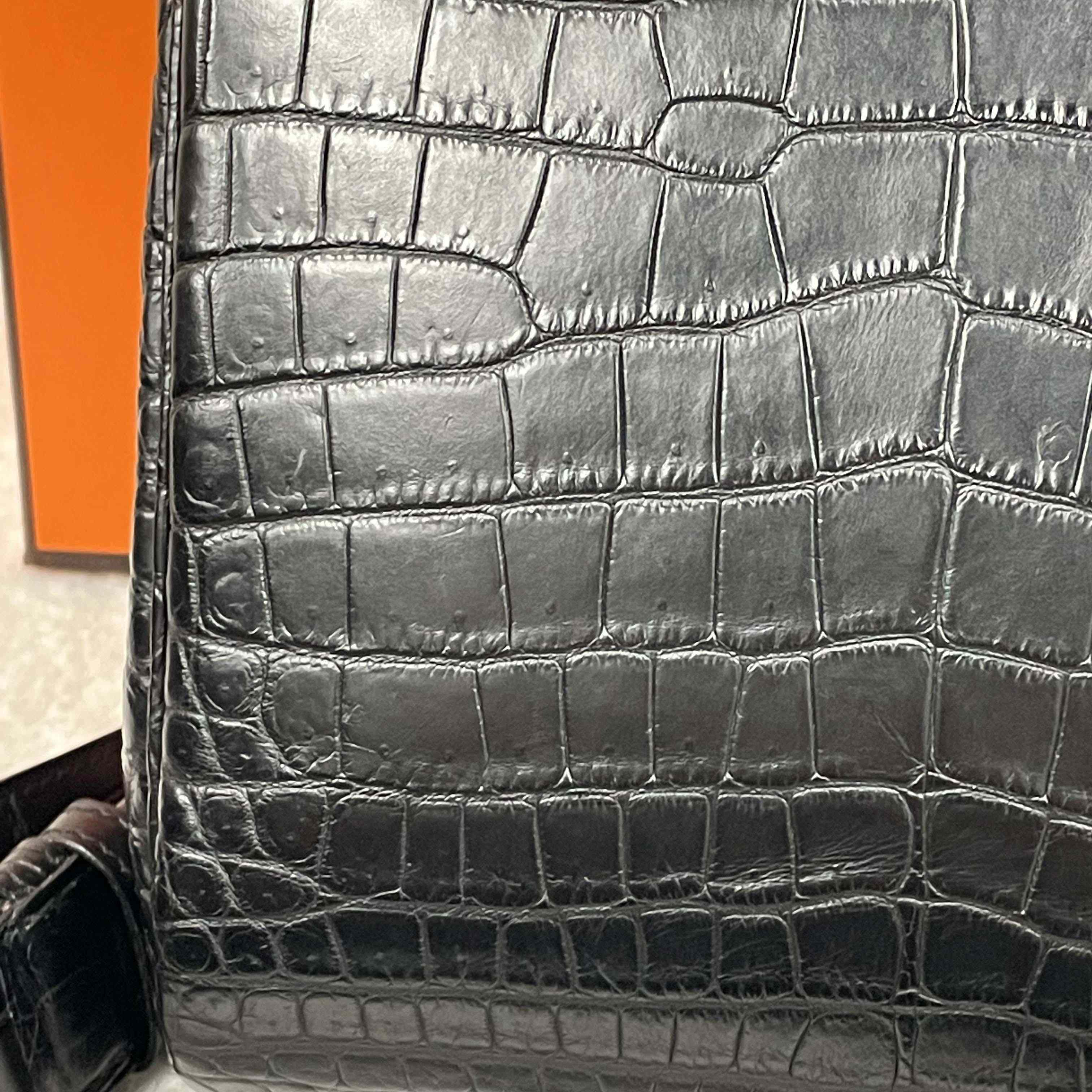 Hermes Hac-a-Dos Beton Croco PHW - EUR FASHION