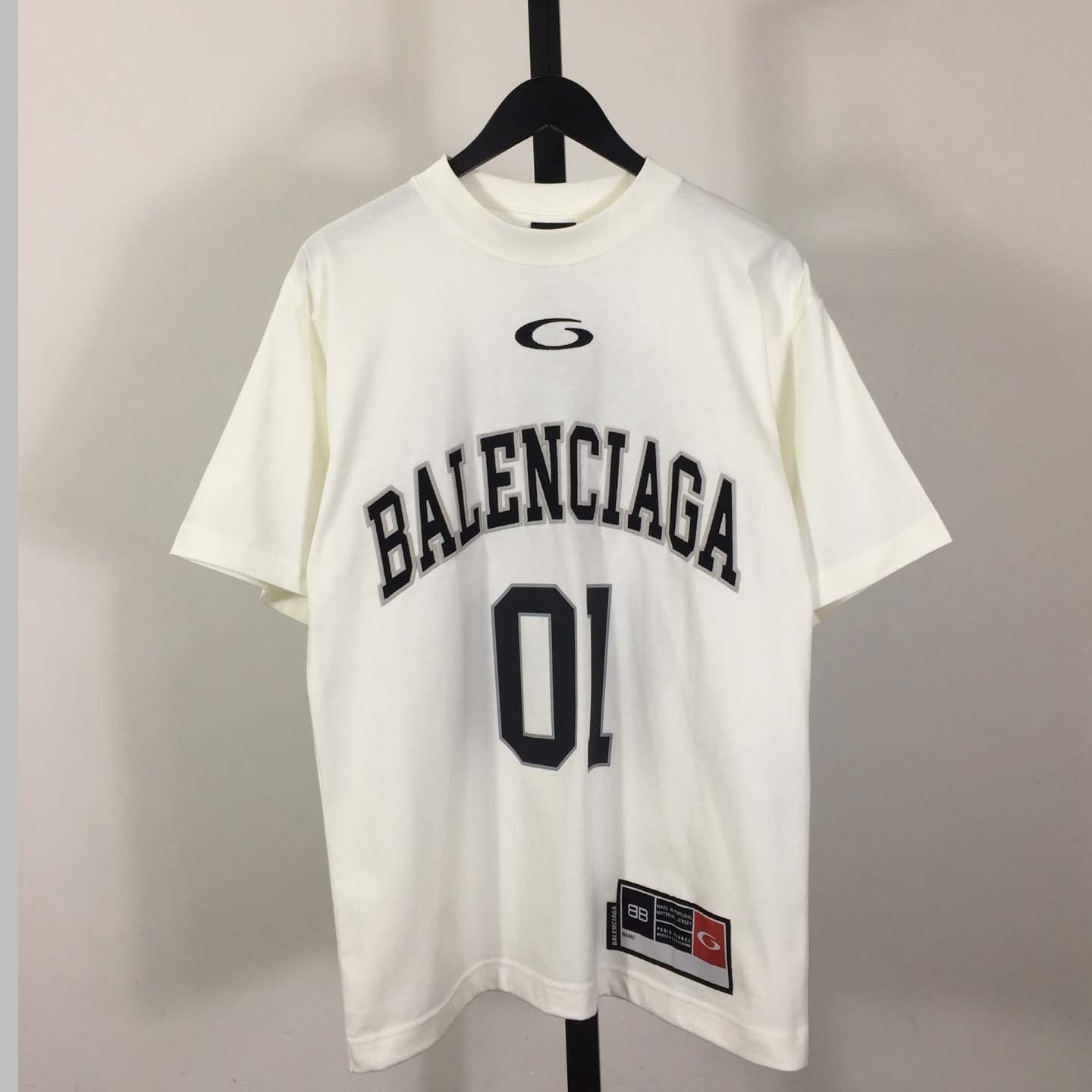 Balenciaga Basketball Series - Oversized T-Shirt In Off White - EUR FASHION