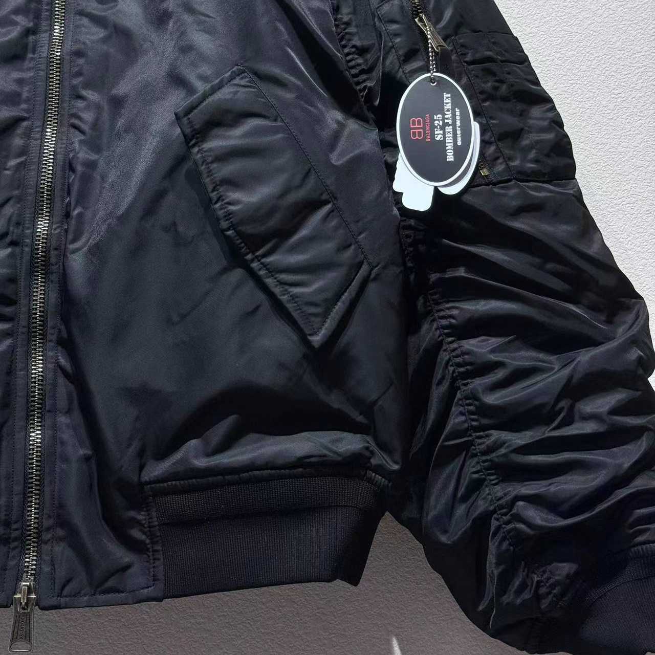 Balenciaga Bomber Jacket Large Fit In Black - EUR FASHION