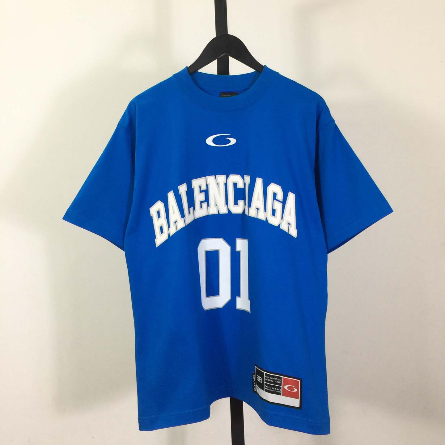 Balenciaga Basketball Series - Oversized T-Shirt In Blue - EUR FASHION