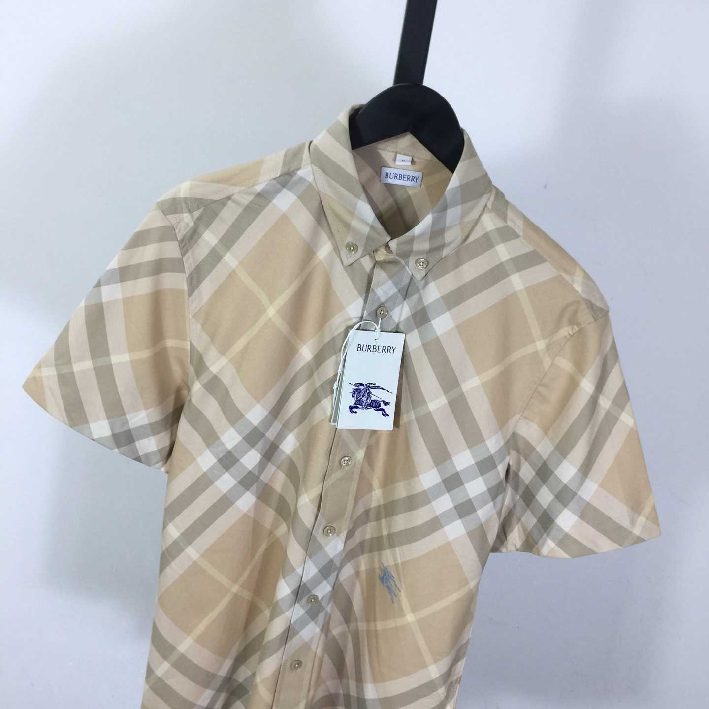 Burberry Men's Check cotton shirt - EUR FASHION