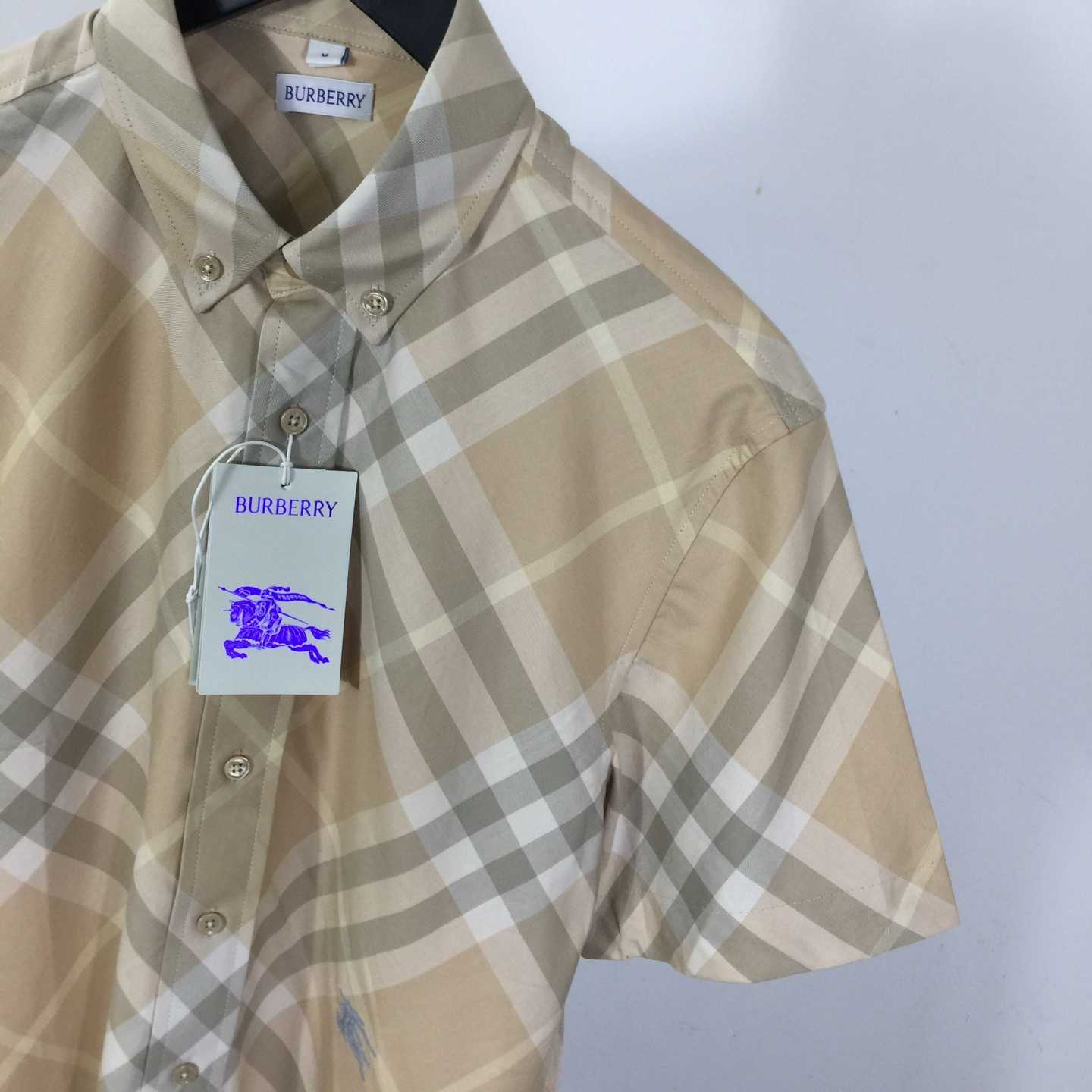 Burberry Men's Check cotton shirt - EUR FASHION