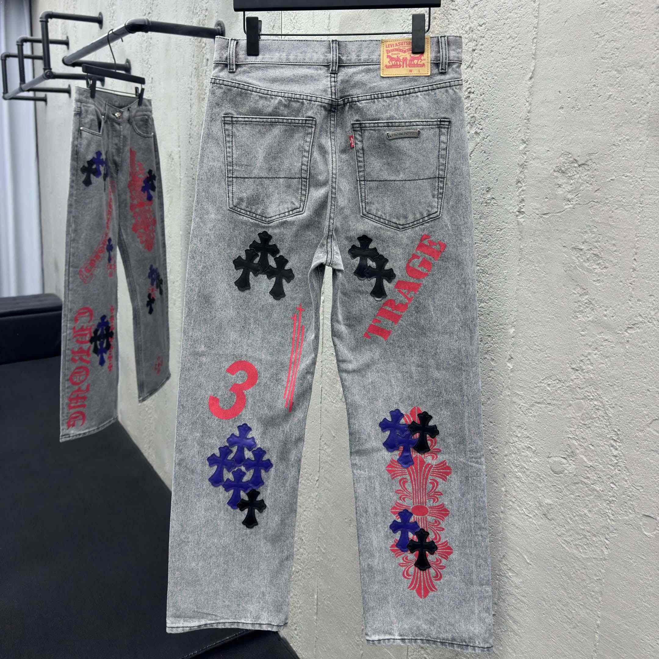 Chrome Hearts Cross Jeans - EUR FASHION