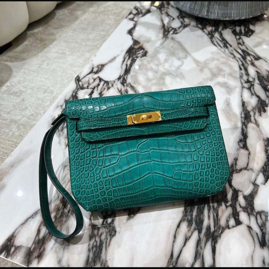 Hermes Kelly Depeche Malachite 25cm - EUR FASHION