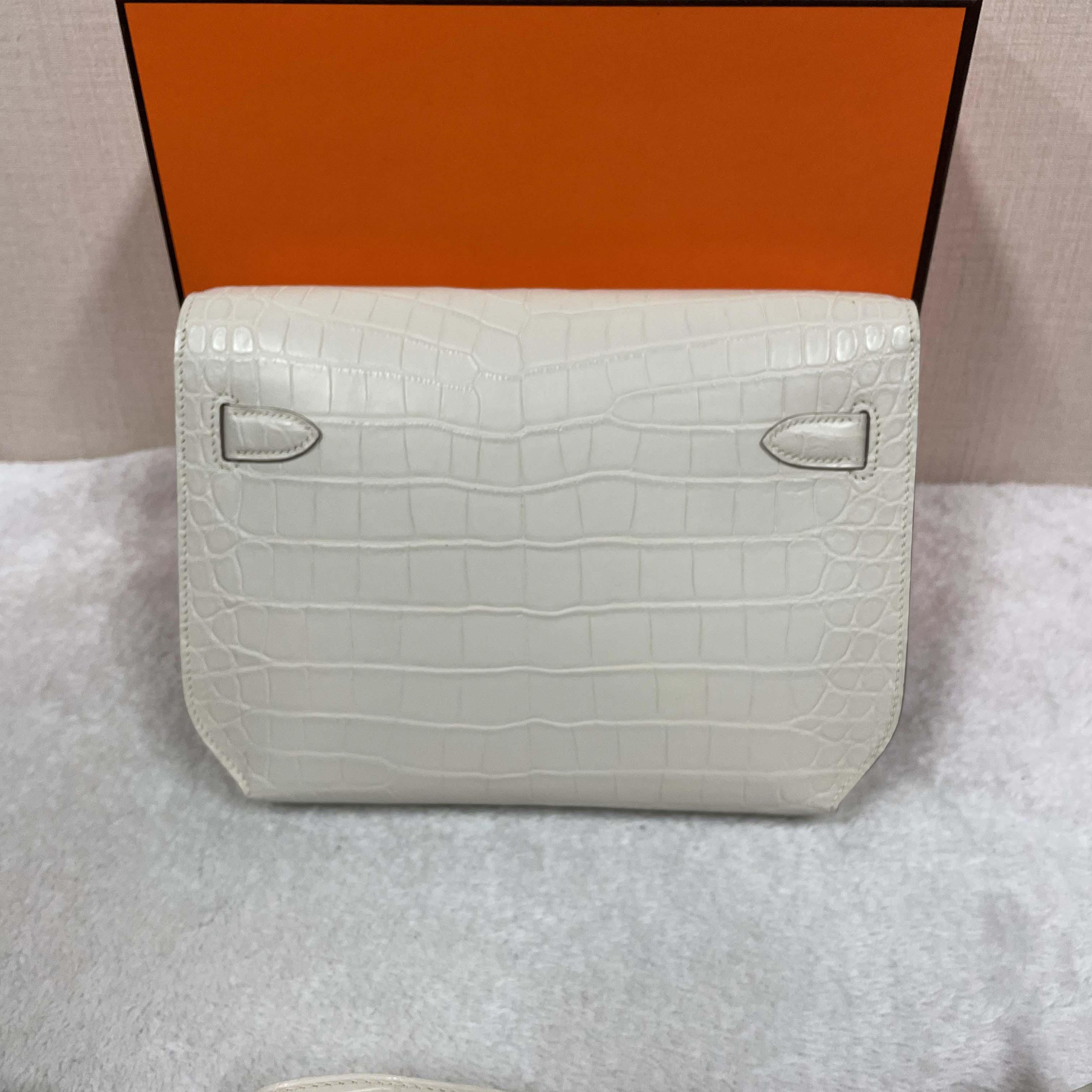 Hermes Kelly Depeche Crocodile Beton 25cm - EUR FASHION