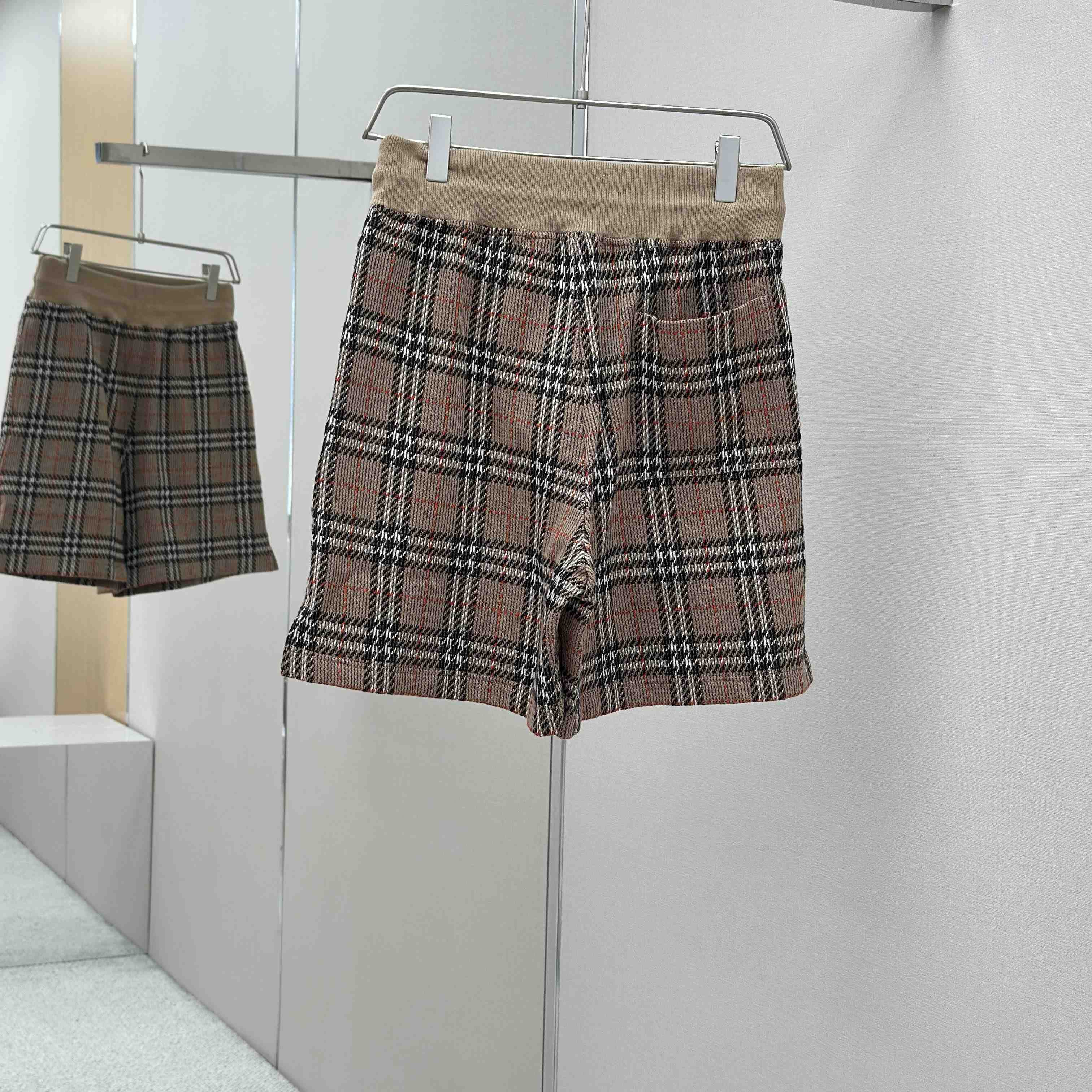 Burberry Check Cotton Blend Track Shorts - EUR FASHION