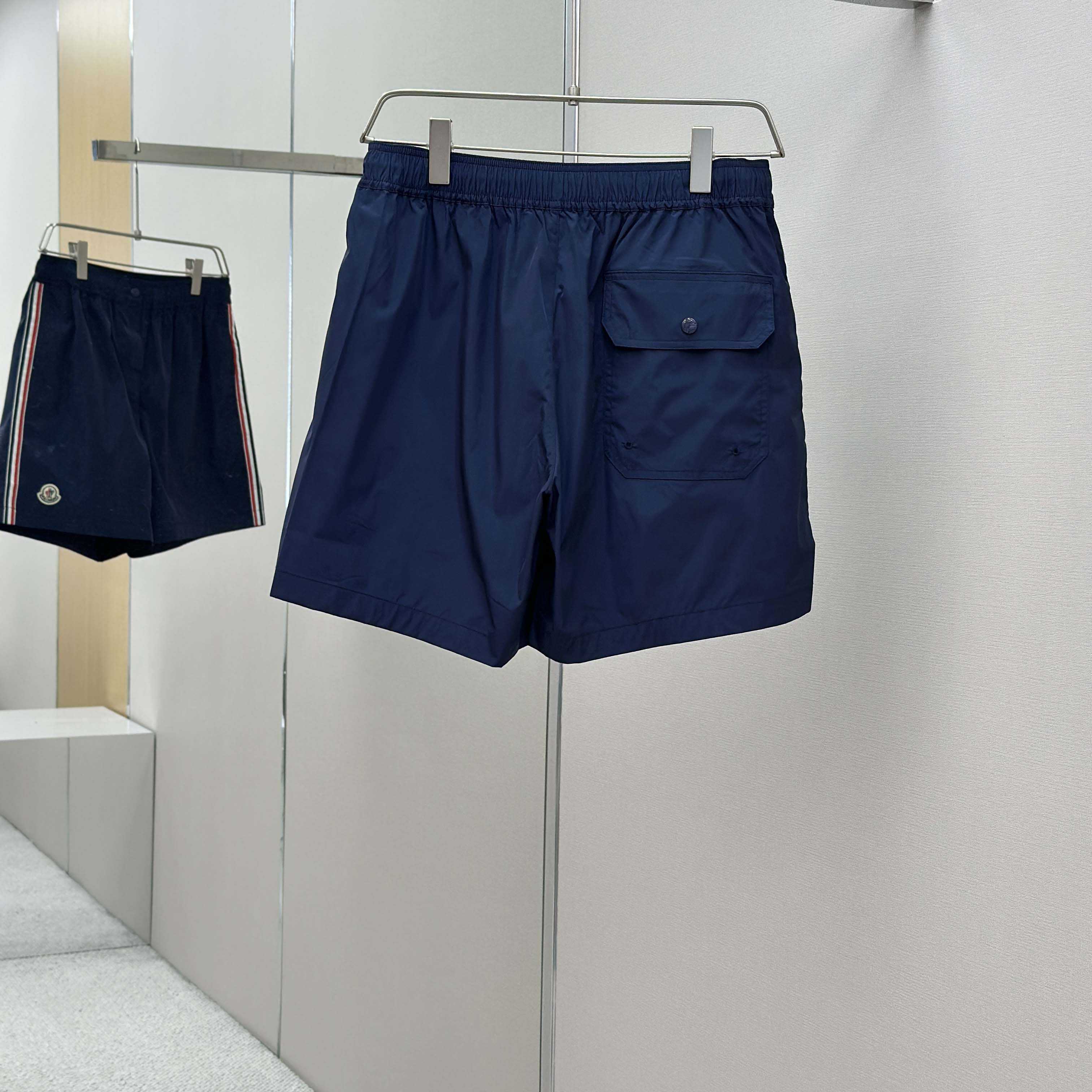 Moncler Blue Tricolour-Trimmed Swim Shorts - EUR FASHION