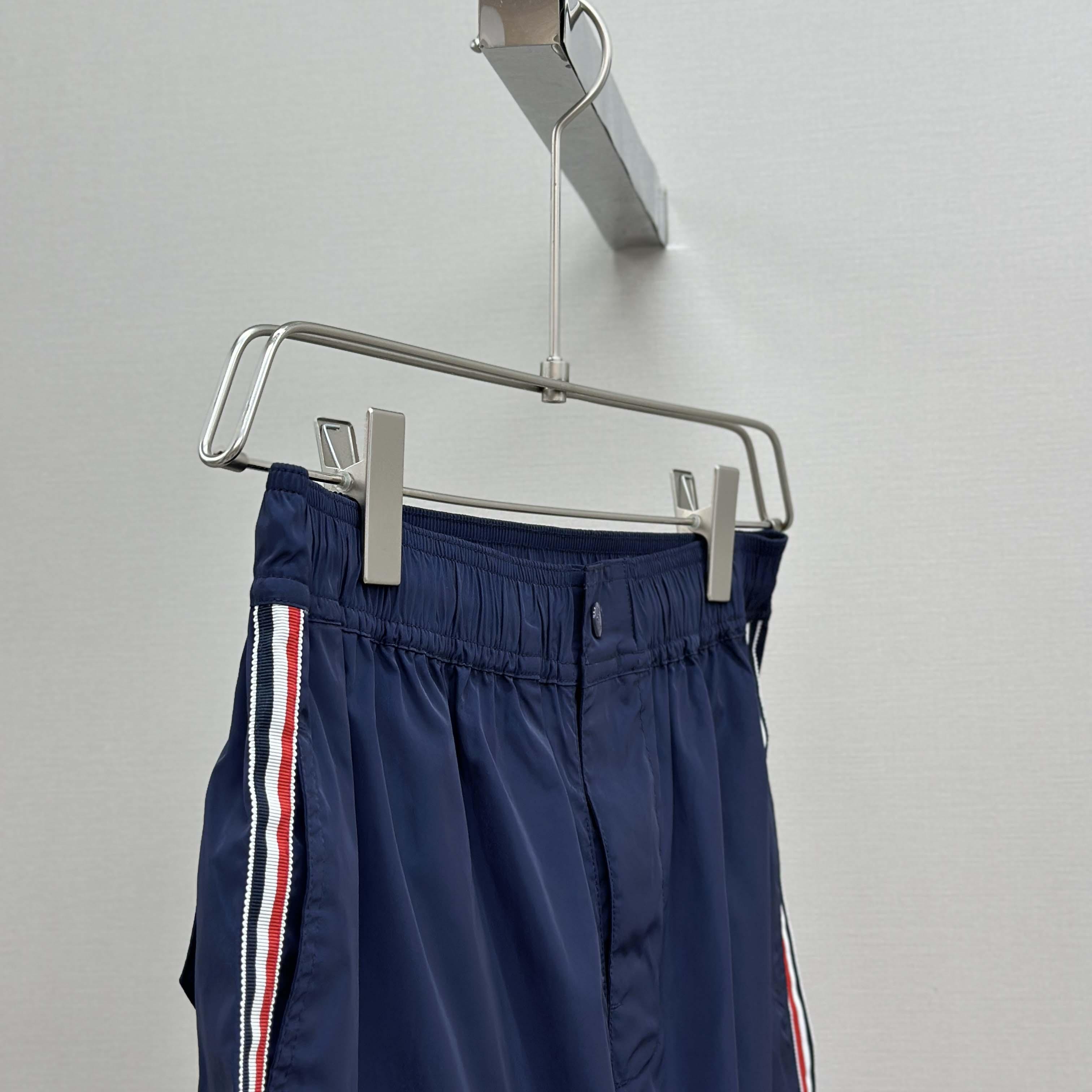 Moncler Blue Tricolour-Trimmed Swim Shorts - EUR FASHION