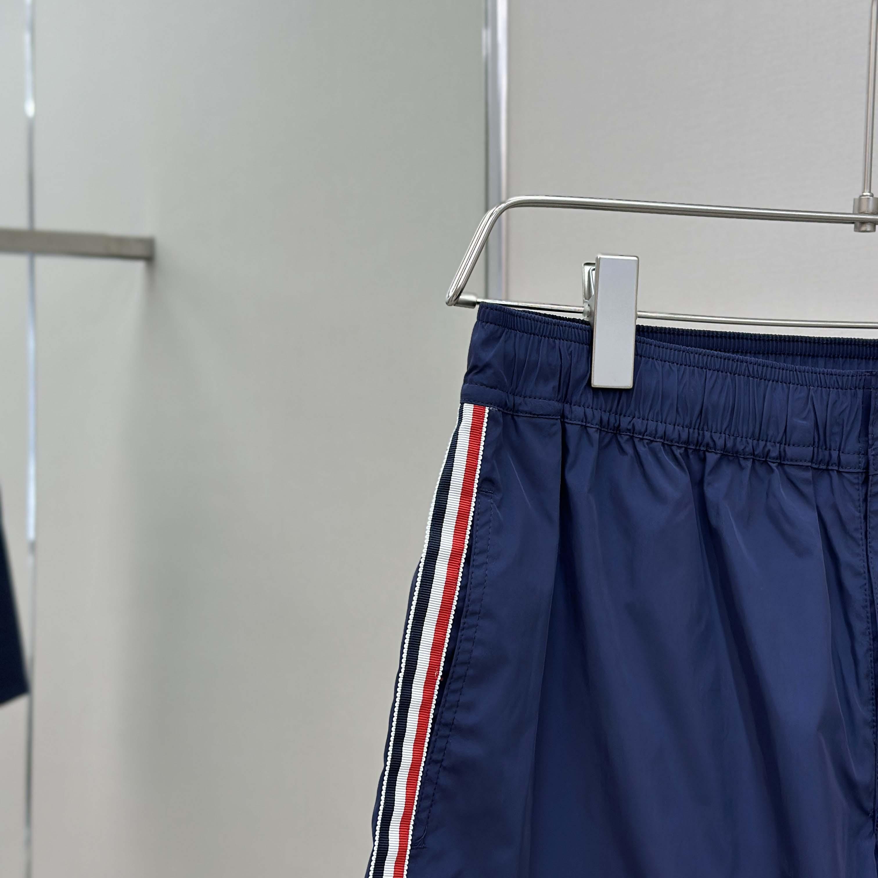 Moncler Blue Tricolour-Trimmed Swim Shorts - EUR FASHION