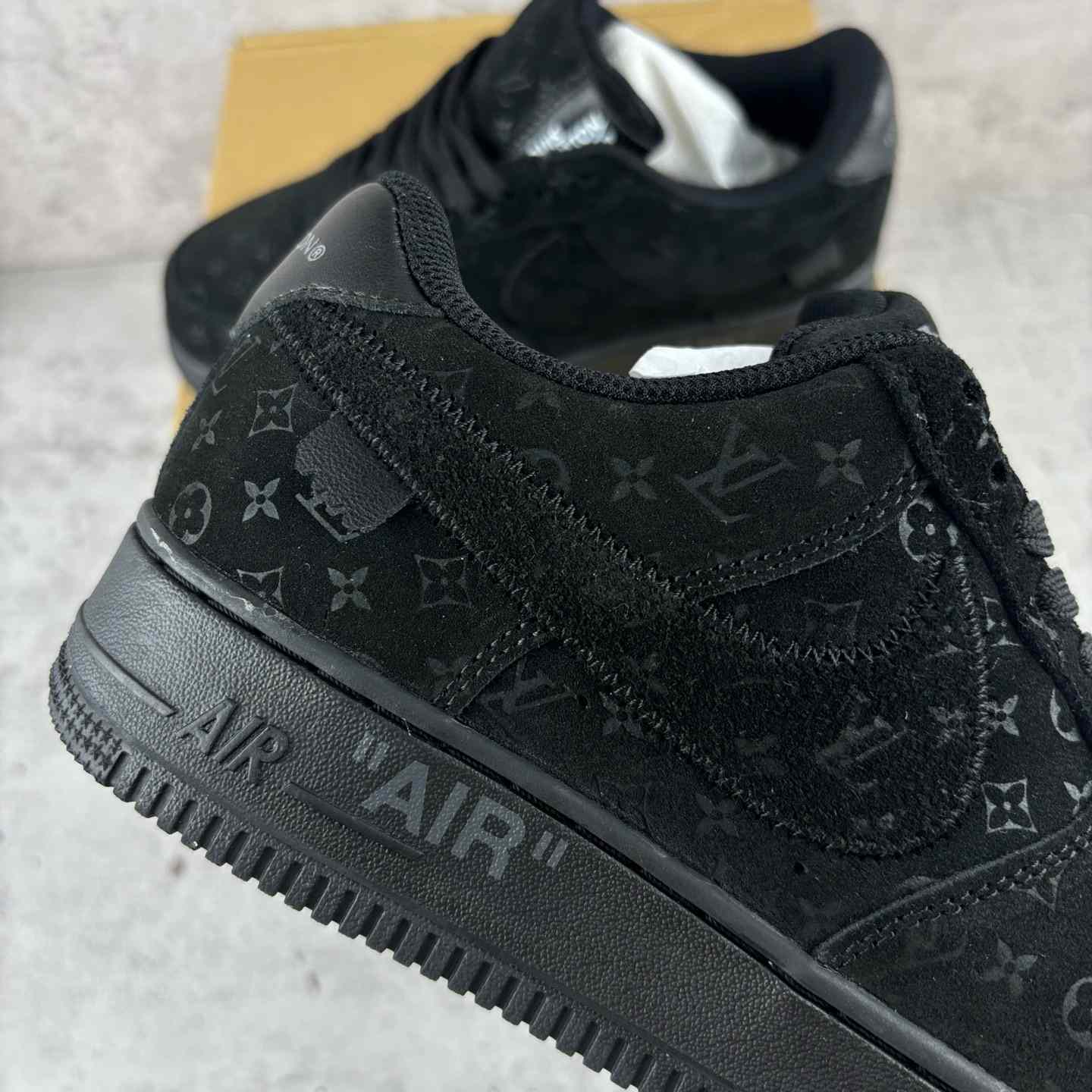Nike x Louis Vuitton Air Force 1 Low 'Triple Black' - EUR FASHION