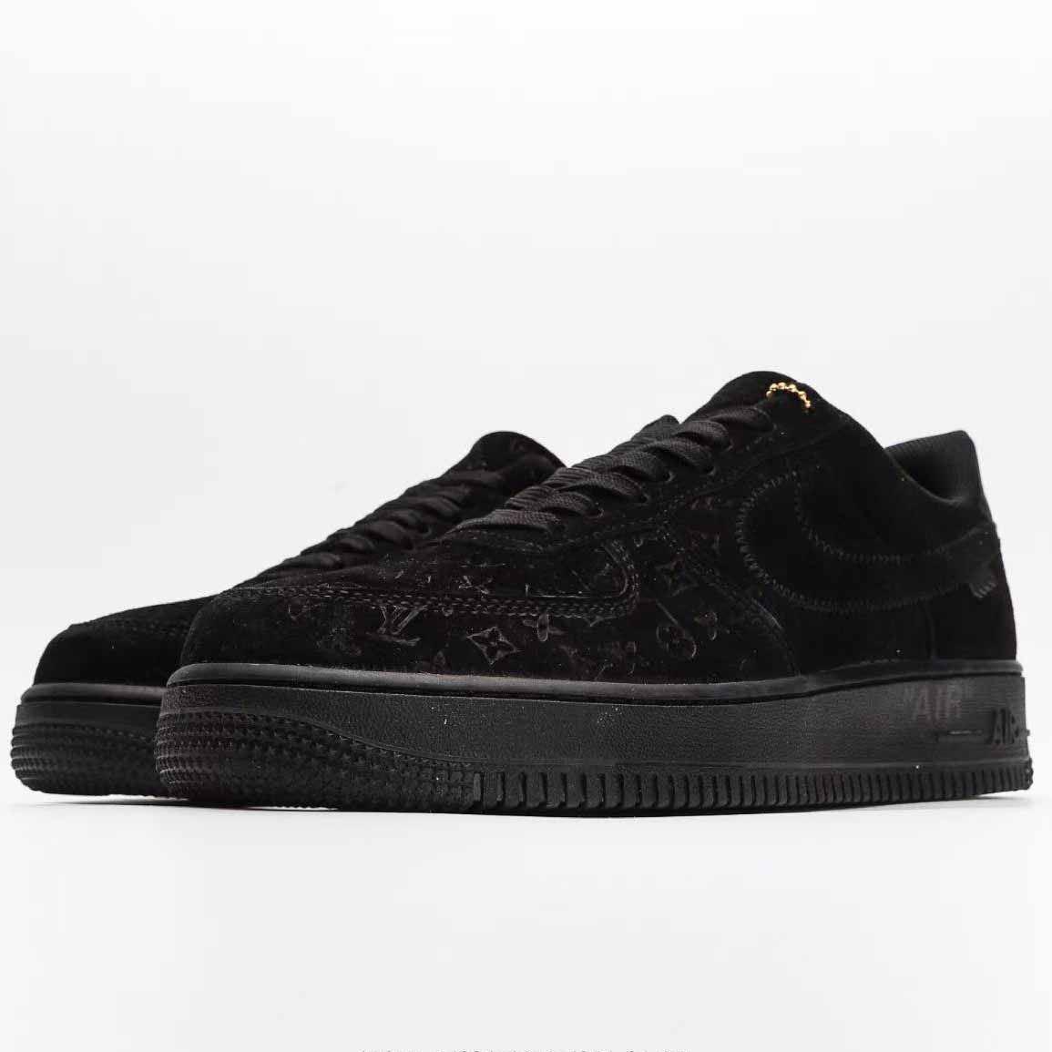 Nike x Louis Vuitton Air Force 1 Low 'Triple Black' - EUR FASHION