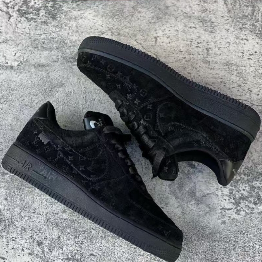 Nike x Louis Vuitton Air Force 1 Low 'Triple Black' - EUR FASHION