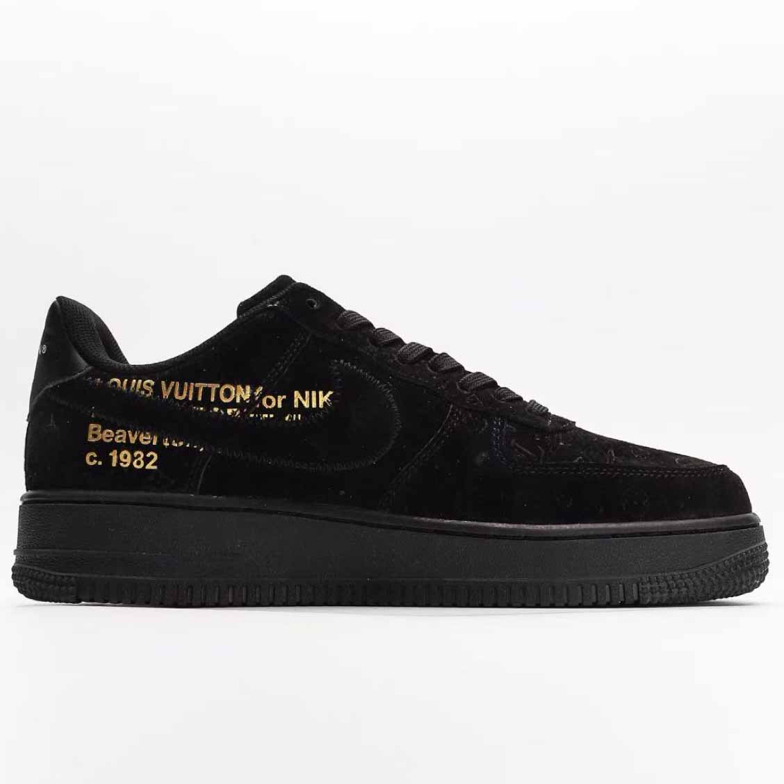 Nike x Louis Vuitton Air Force 1 Low 'Triple Black' - EUR FASHION