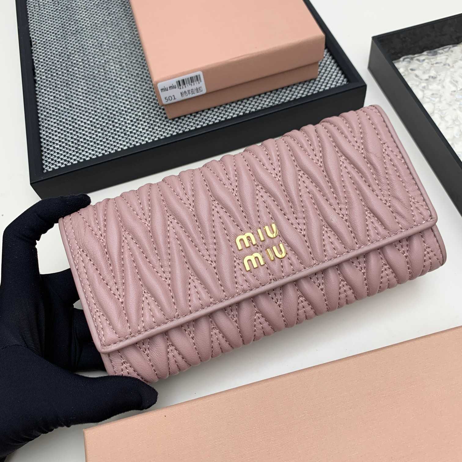 Miu Miu Nappa Wallet (19*10*2.5cm) - EUR FASHION