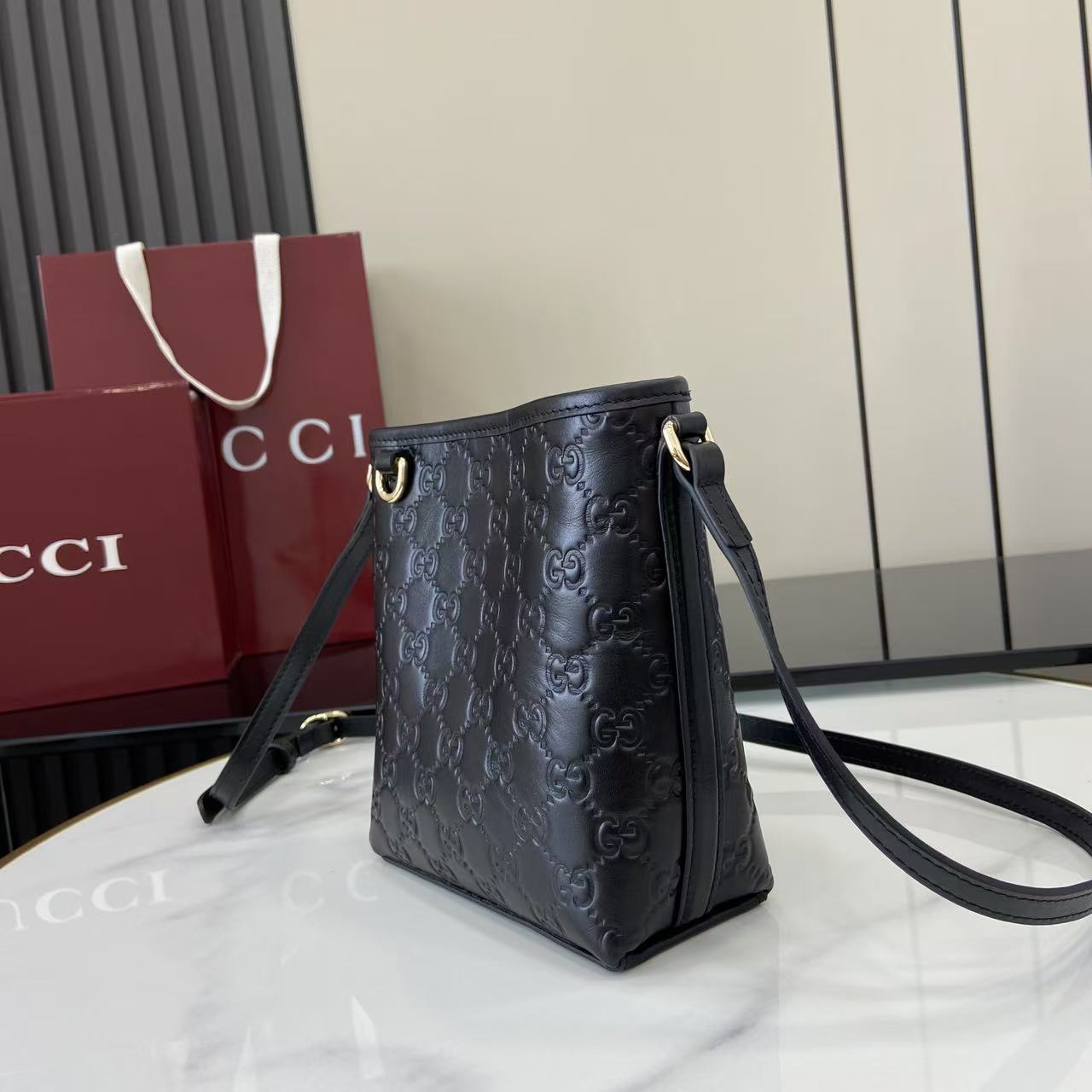 Gucci GG Emblem Nano Bucket Bag - EUR FASHION