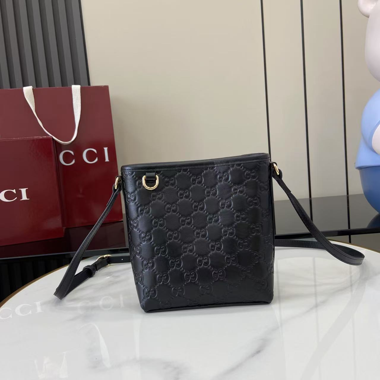 Gucci GG Emblem Nano Bucket Bag - EUR FASHION