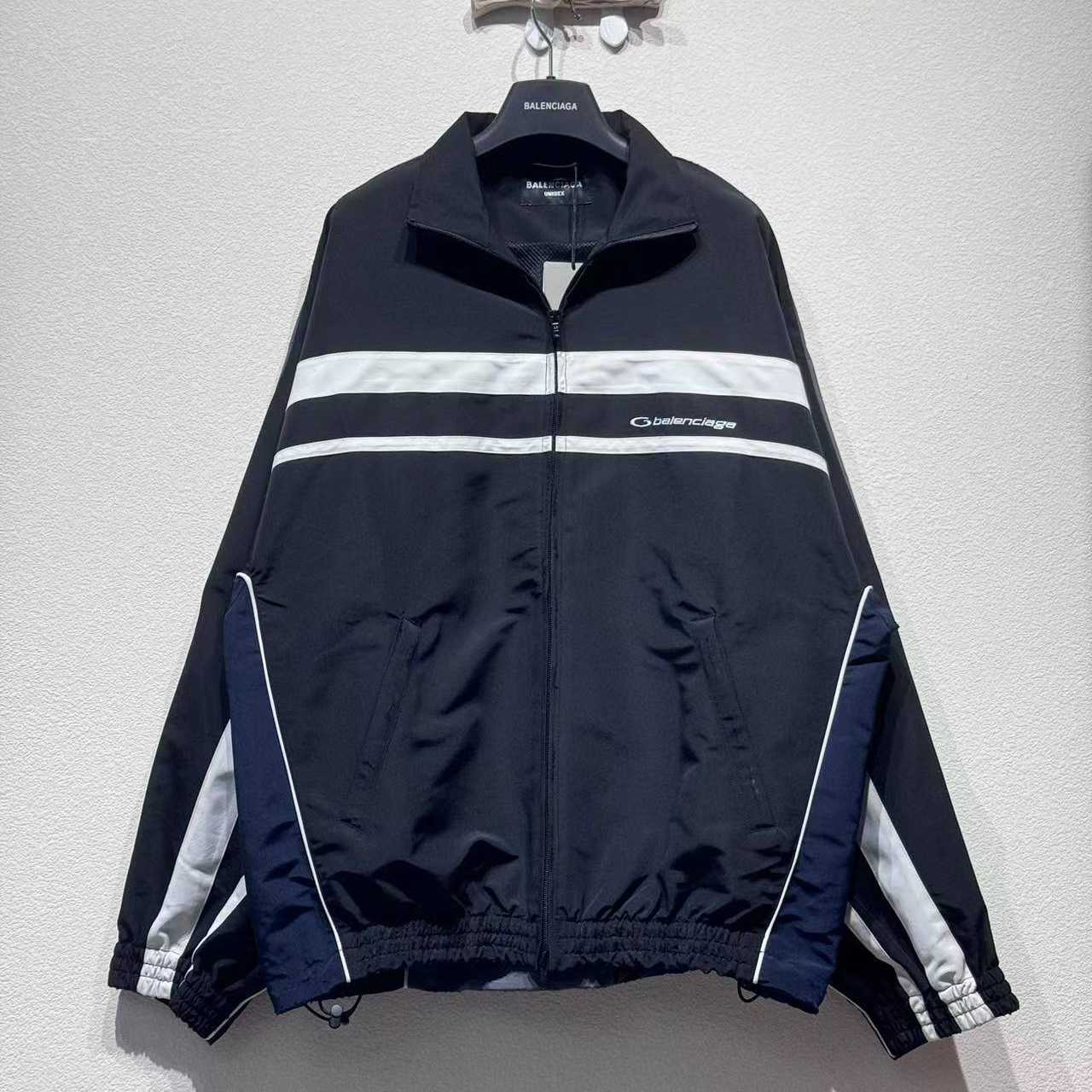 Balenciaga 50/50 tracksuit Jacket In Washed Black - EUR FASHION