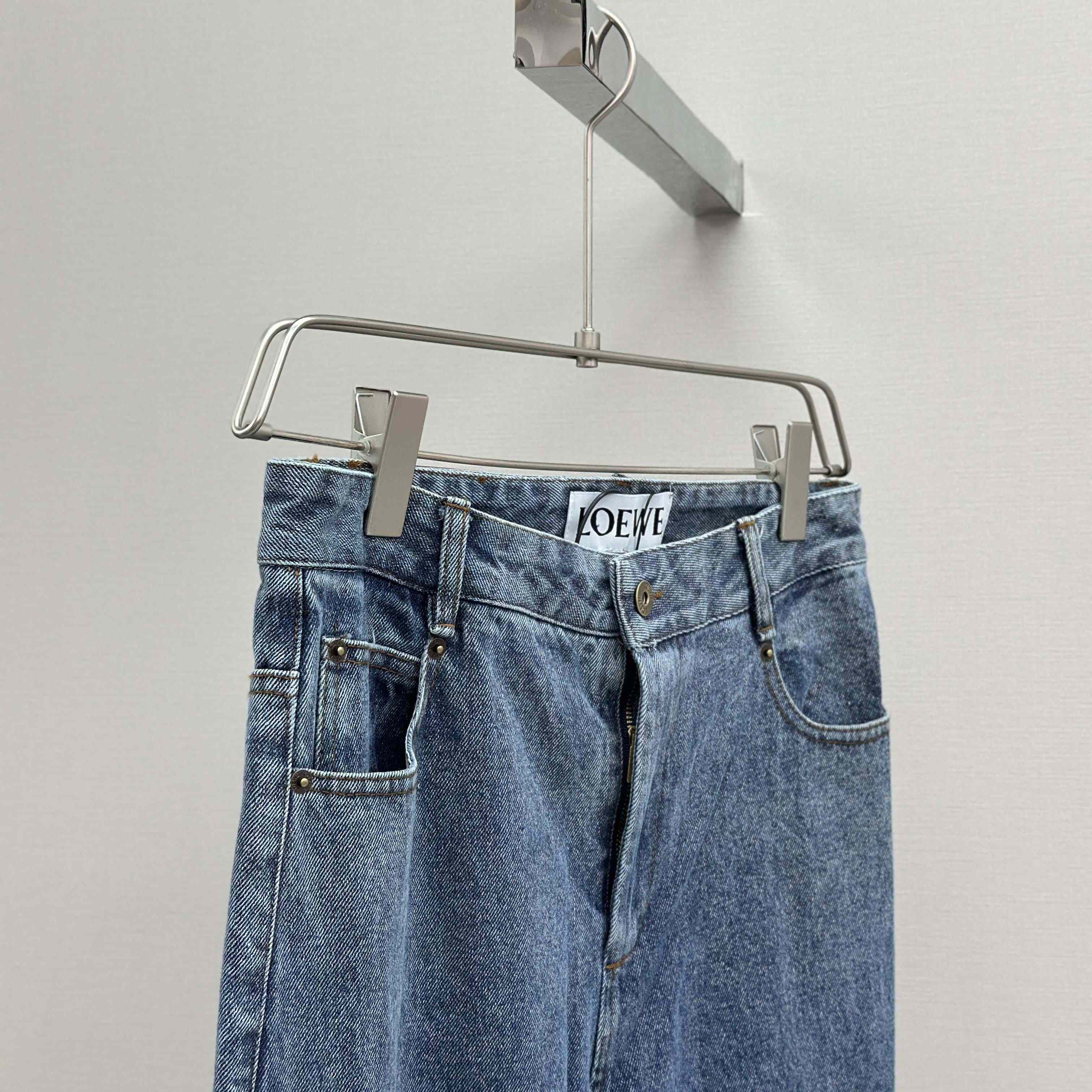 Loewe Anagram Baggy Jeans In Denim - EUR FASHION