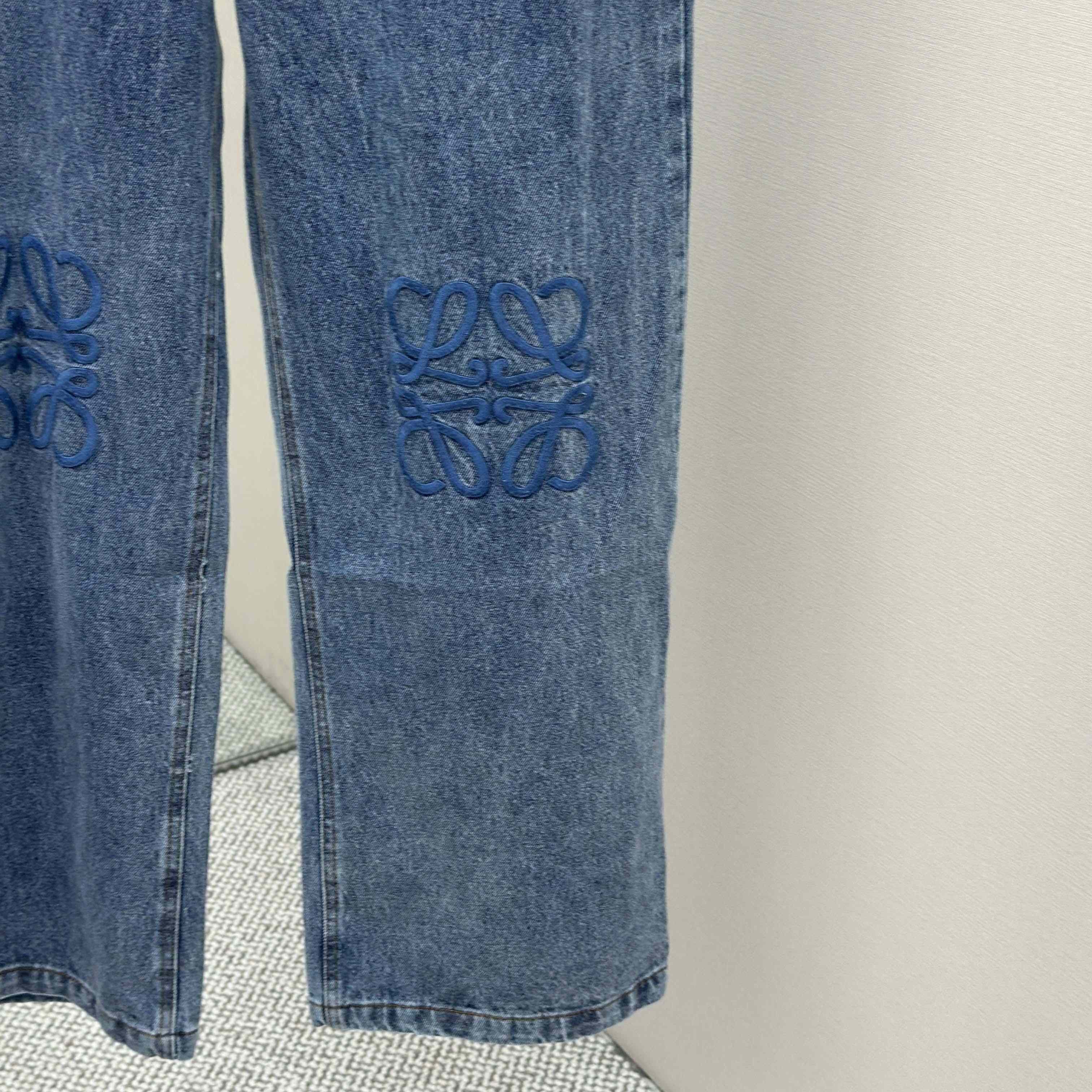 Loewe Anagram Baggy Jeans In Denim - EUR FASHION