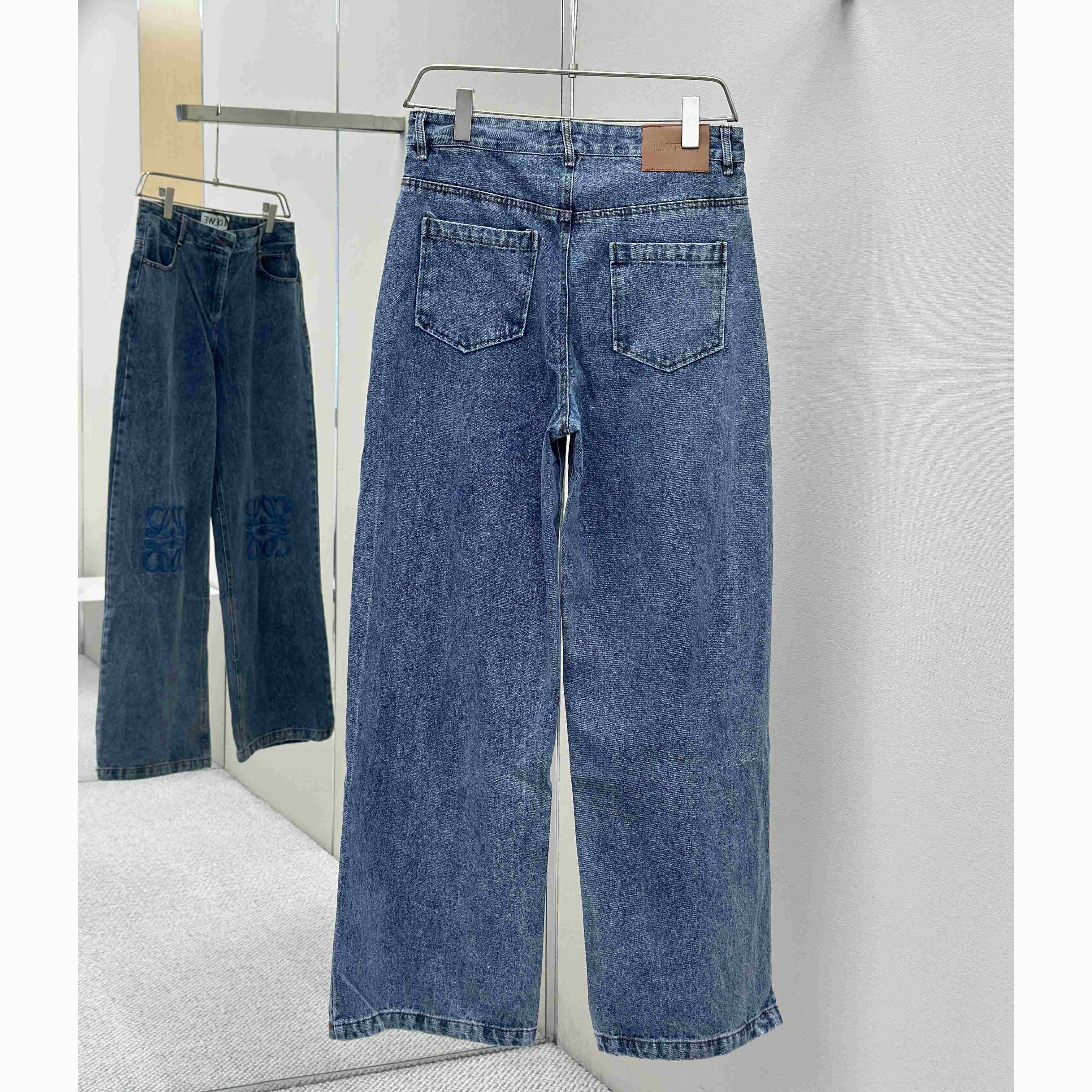Loewe Anagram Baggy Jeans In Denim - EUR FASHION