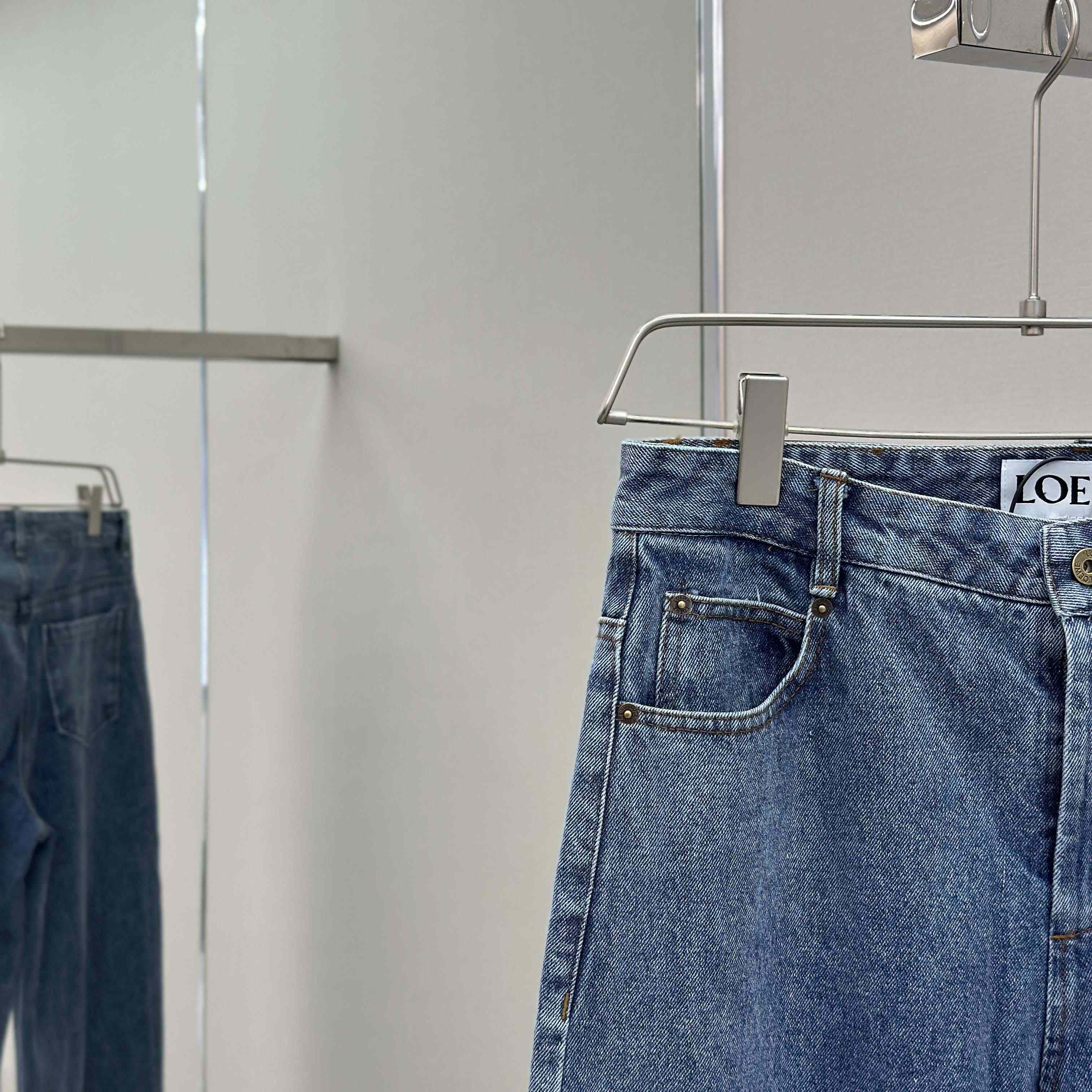 Loewe Anagram Baggy Jeans In Denim - EUR FASHION