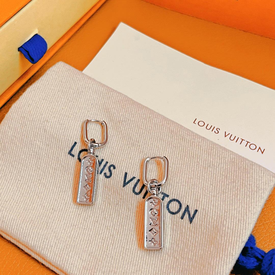 Louis Vuitton Les Gastons Vuitton Tag Single Hoop, White Gold   Q06946 - EUR FASHION