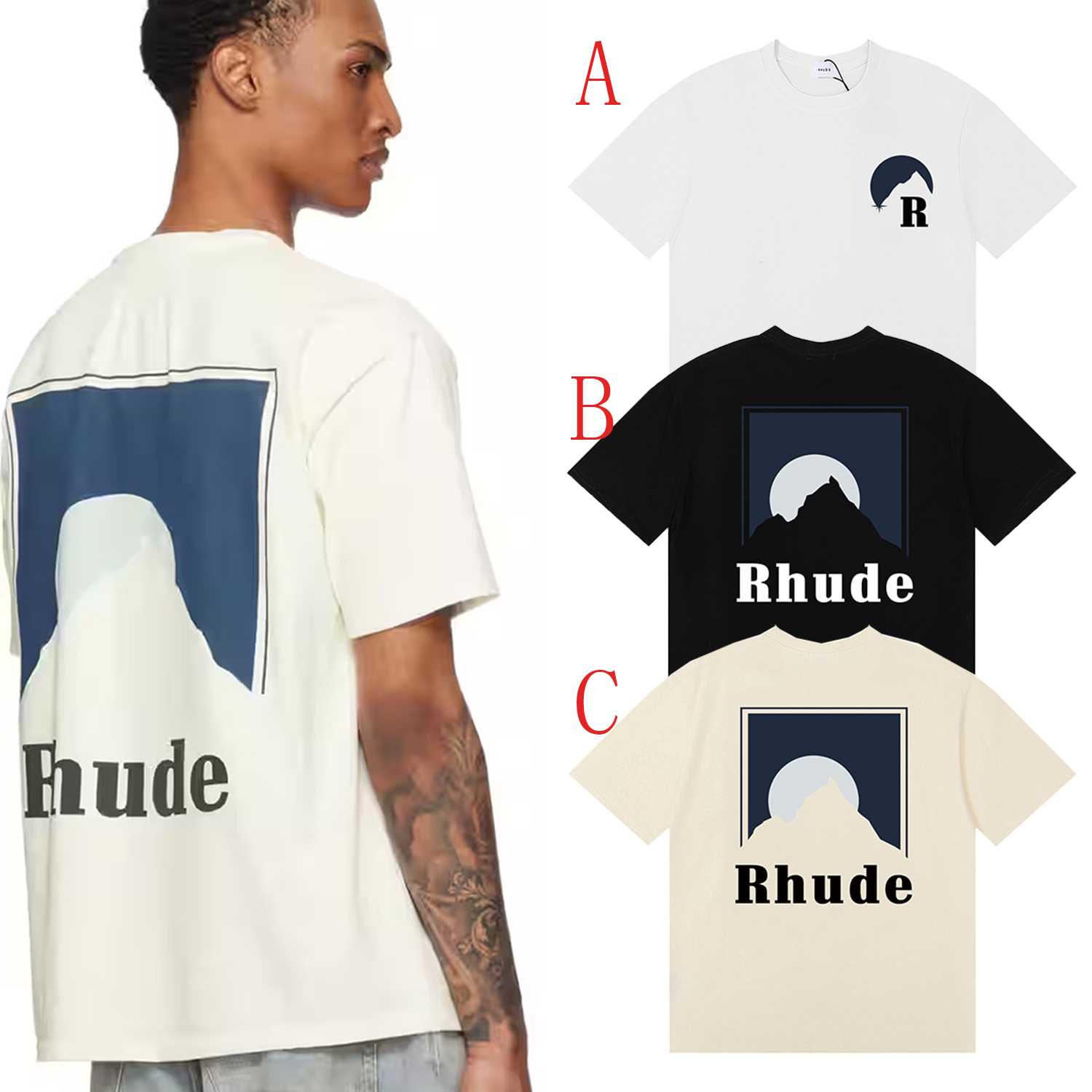 Rhude Moonlight T-shirt - EUR FASHION