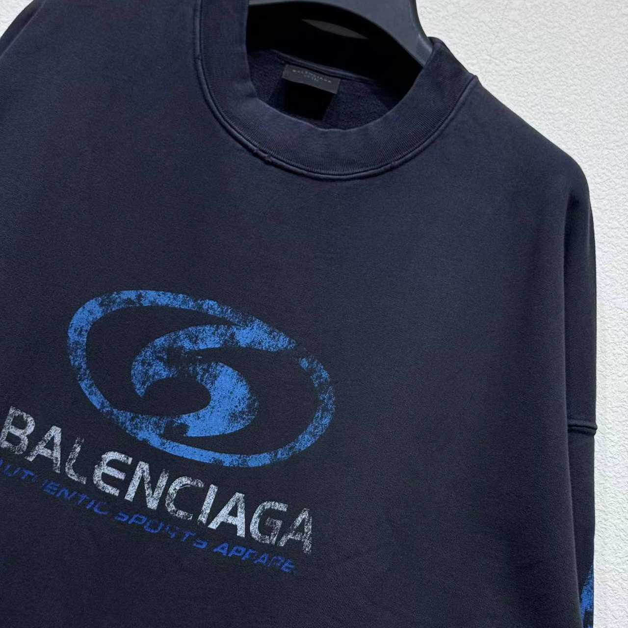 Balenciaga Distressed Cotton Jersey Sweatshirt - EUR FASHION