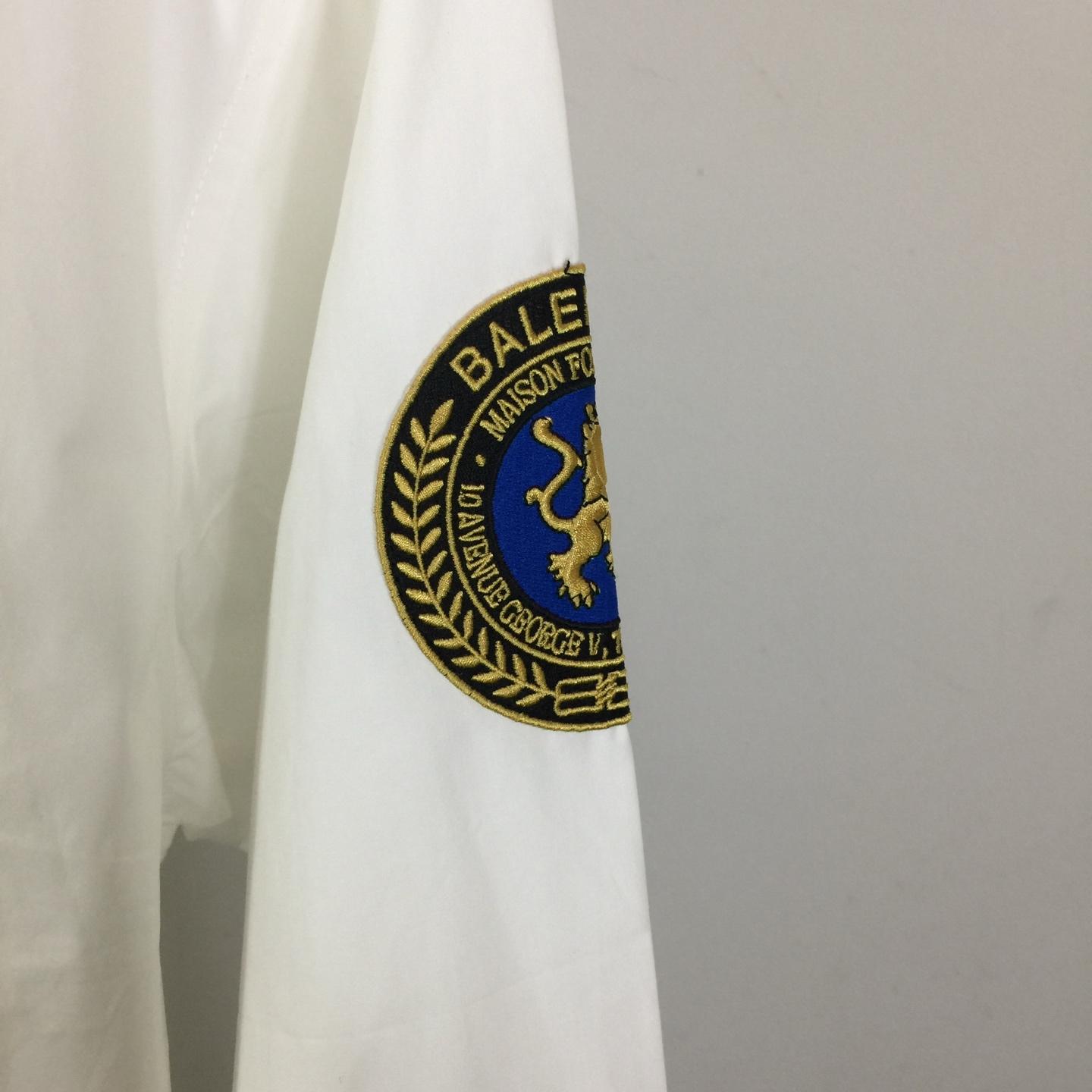Balenciaga Logo-patch Cotton Shirt - EUR FASHION