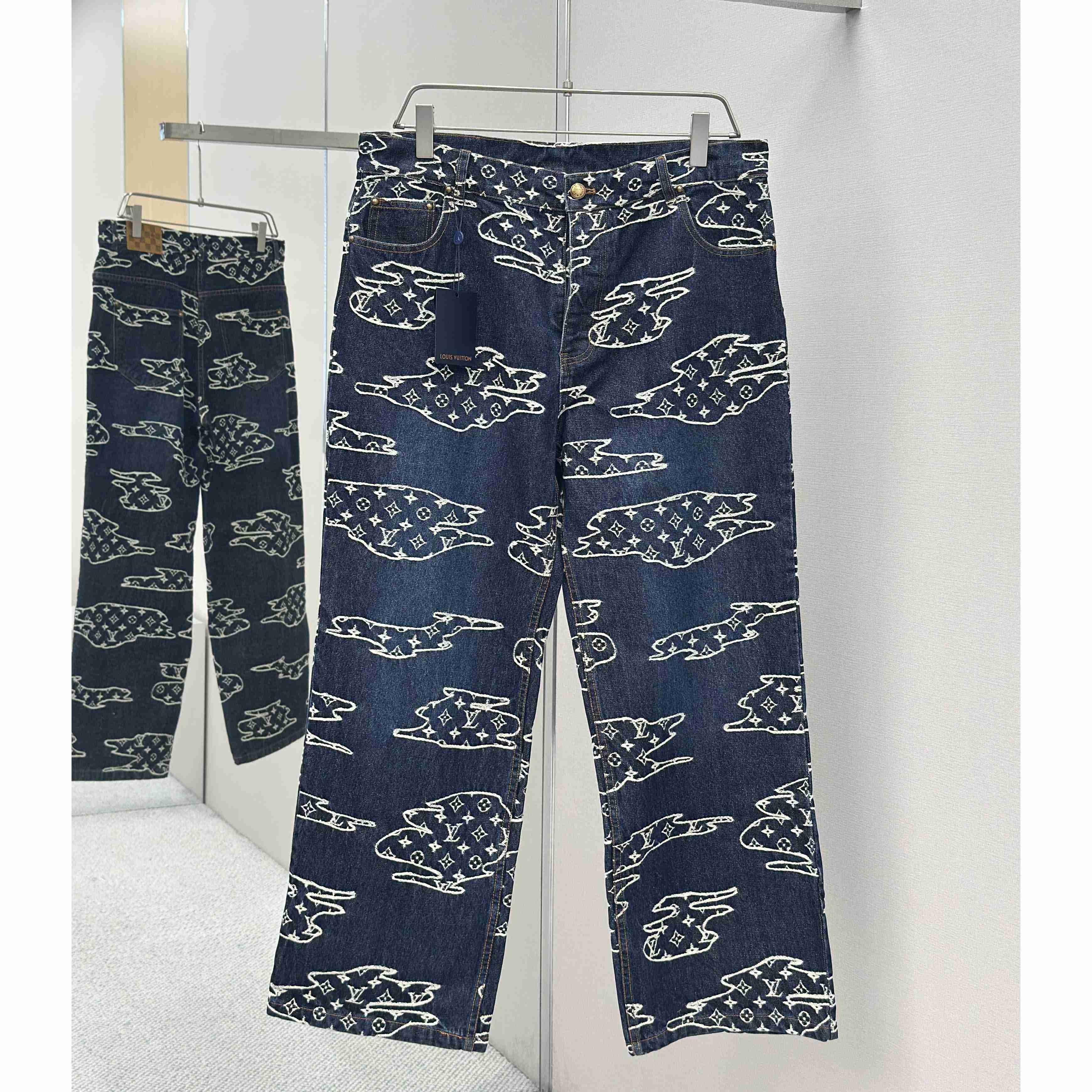Louis Vuitton Monogram Denim Skate Pants   1AILUV - EUR FASHION