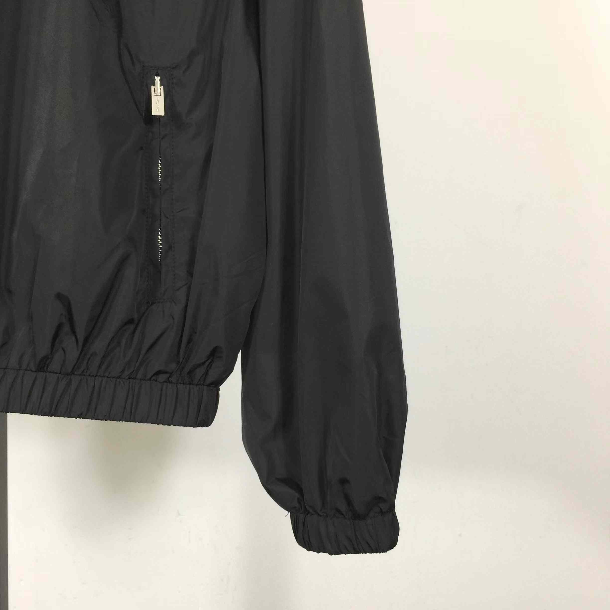 Miu Miu Aluminum Technical Silk Zipper Blouson Jacket - EUR FASHION