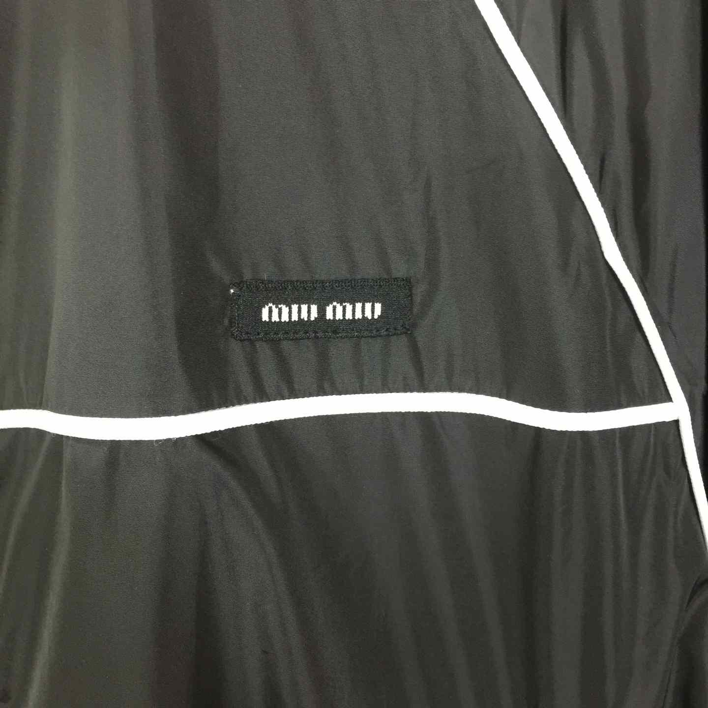 Miu Miu Aluminum Technical Silk Zipper Blouson Jacket - EUR FASHION