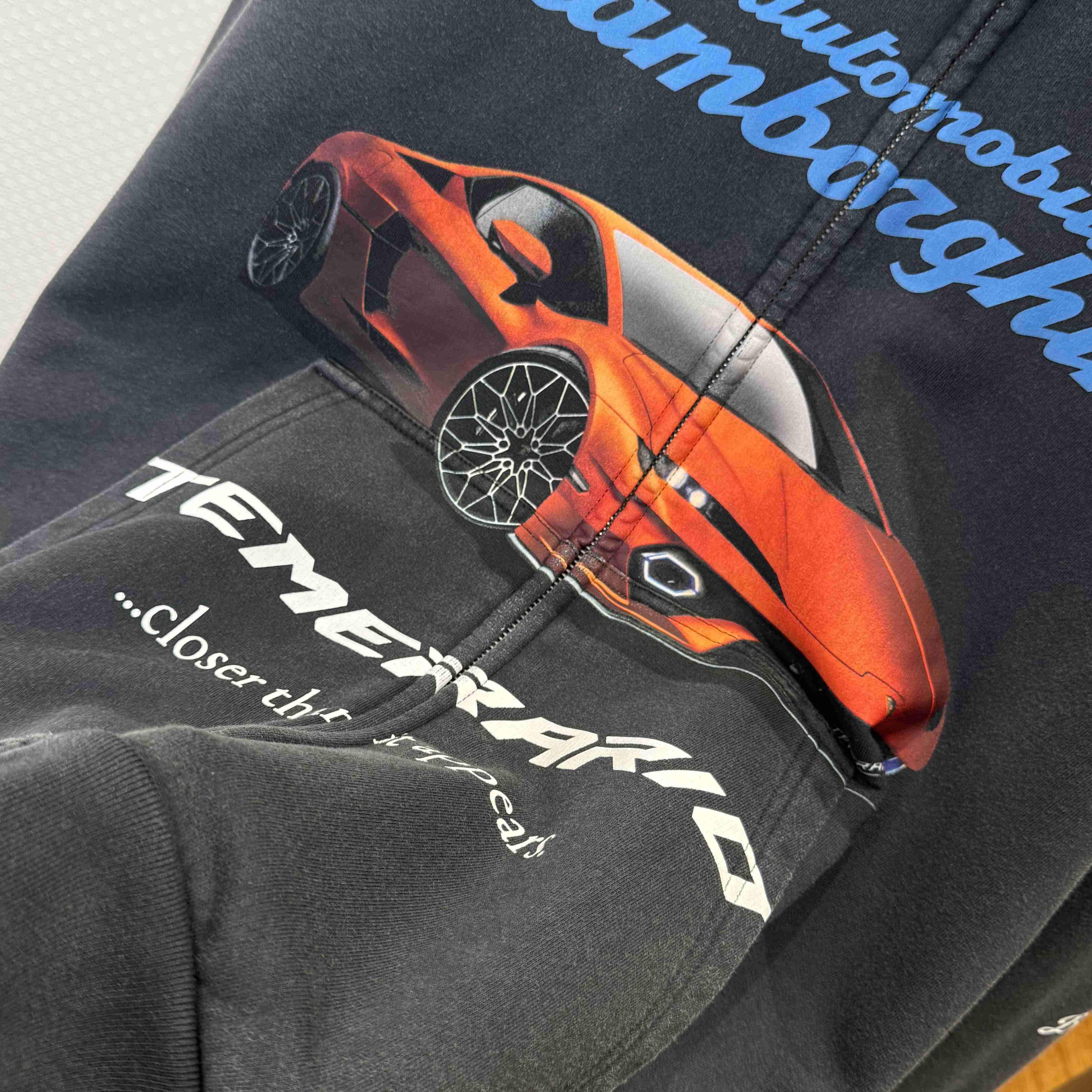 Balenciaga I Automobili Lamborghini Zip-Up Hoodie Small Fit - EUR FASHION