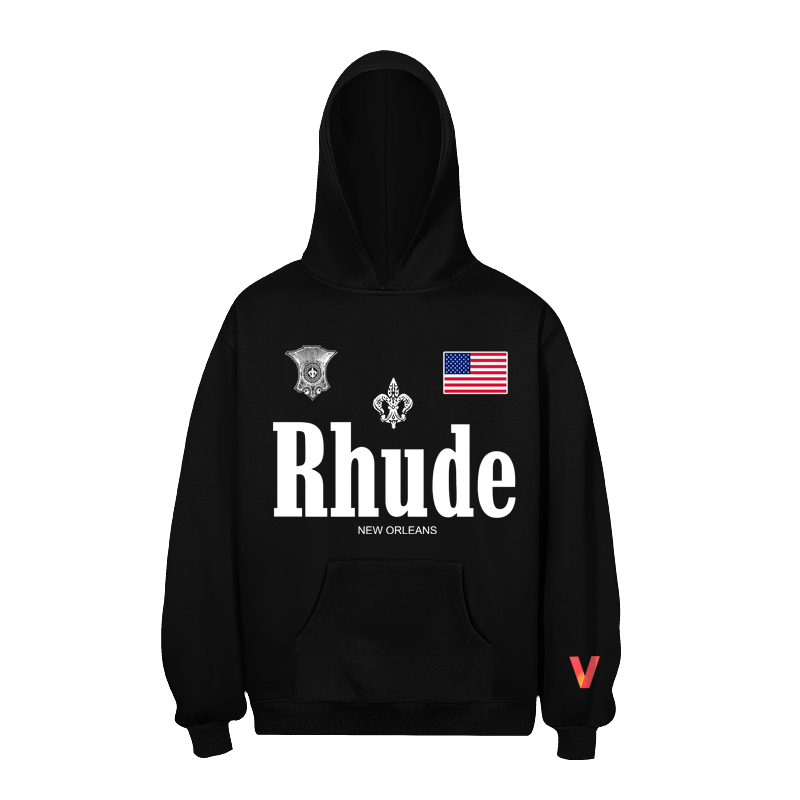 Rhude Petrol Patch Hoodie - EUR FASHION