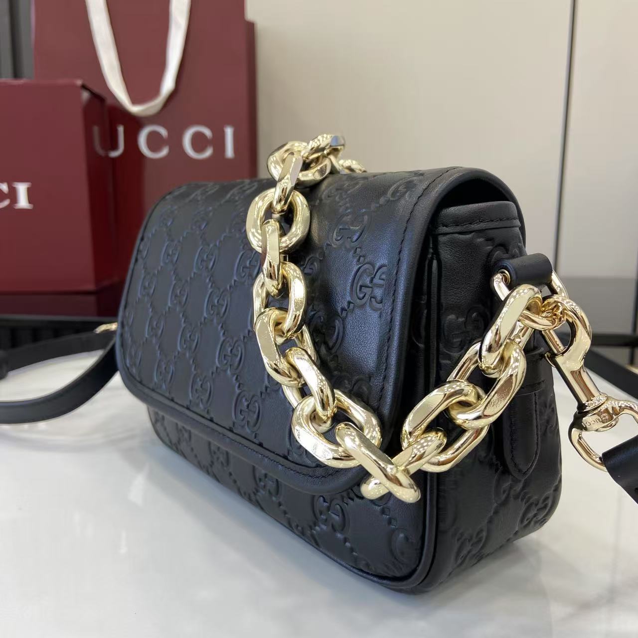 Gucci GG Emblem Small Shoulder Bag - EUR FASHION
