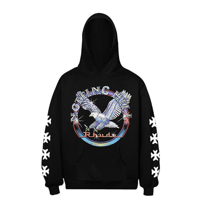 Rhude  Eagle Graphic Star-Embellished Hoodie - EUR FASHION