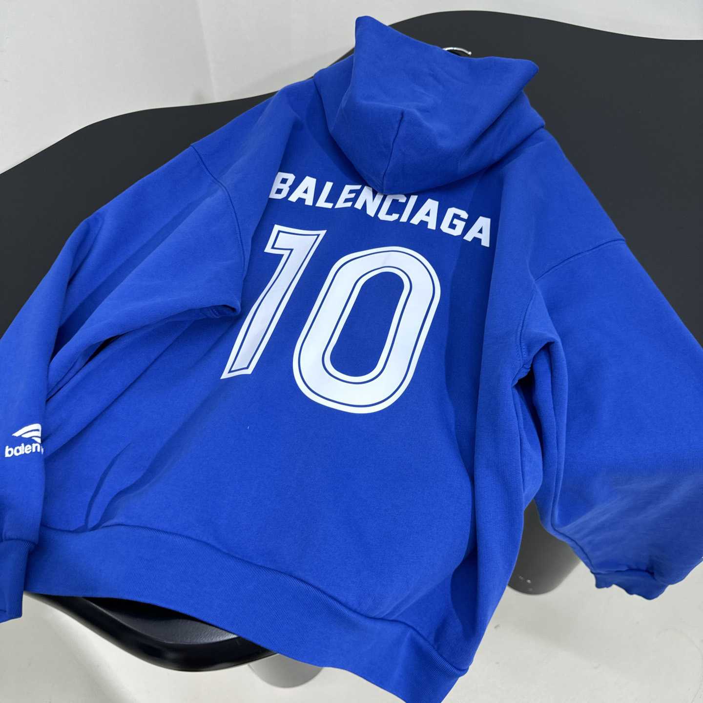 Balenciaga Paris Blue Soccer Zip-up Hoodie - EUR FASHION