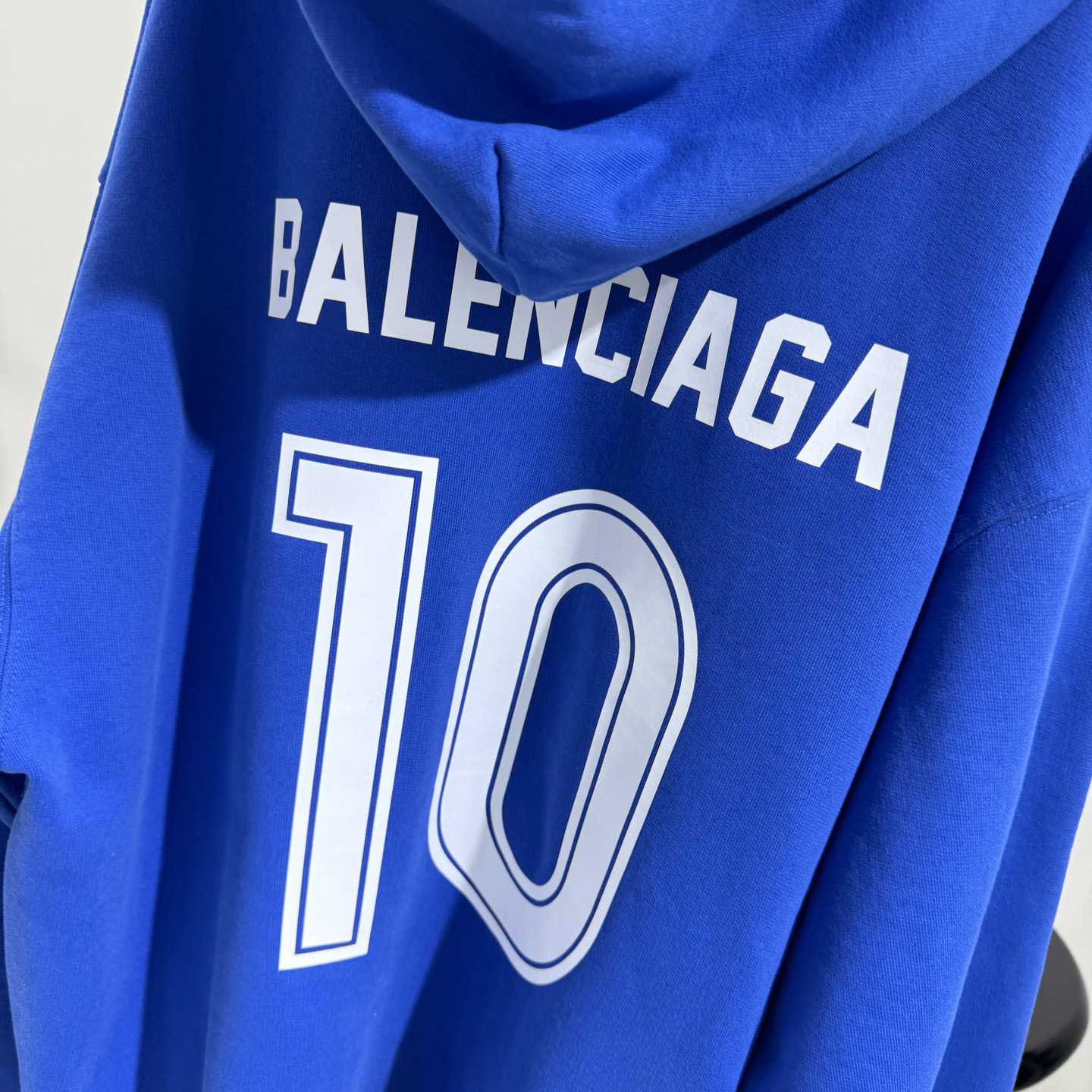 Balenciaga Paris Blue Soccer Zip-up Hoodie - EUR FASHION