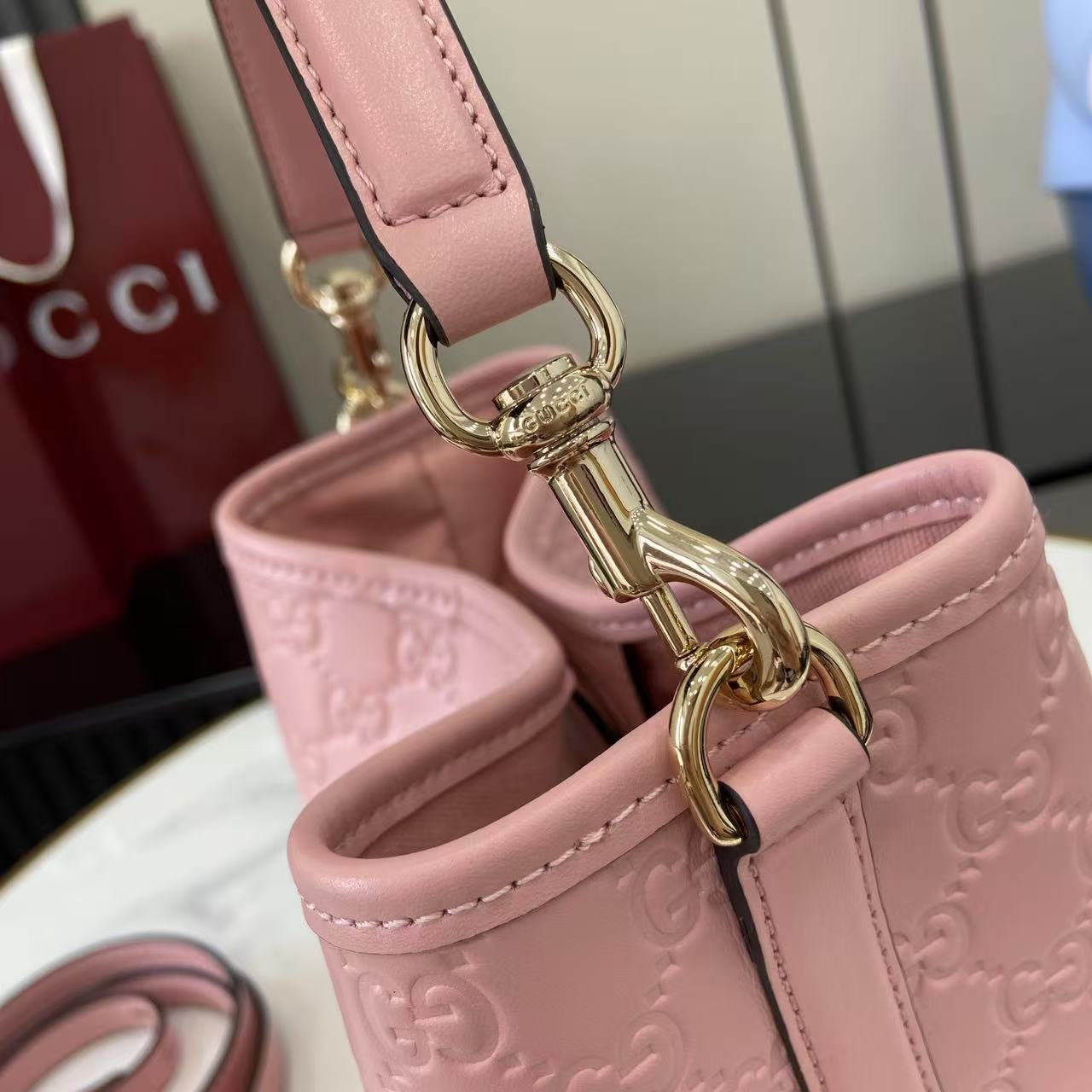 Gucci GG Emblem Nano Bucket Bag - EUR FASHION