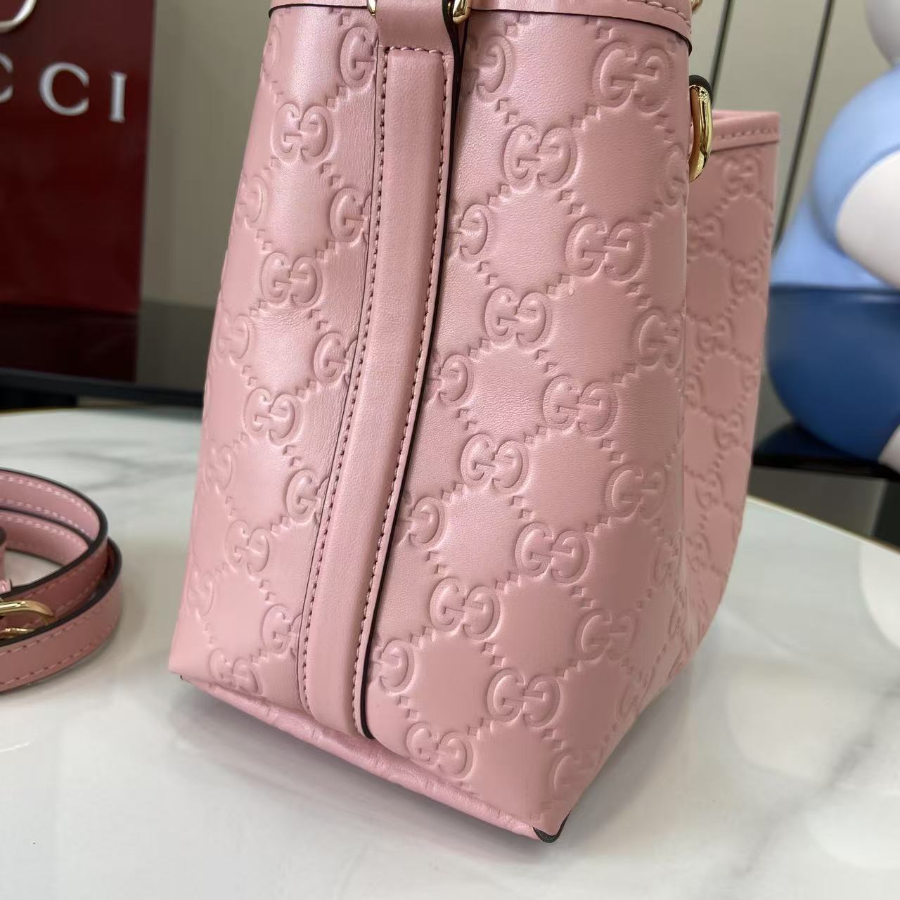Gucci GG Emblem Nano Bucket Bag - EUR FASHION