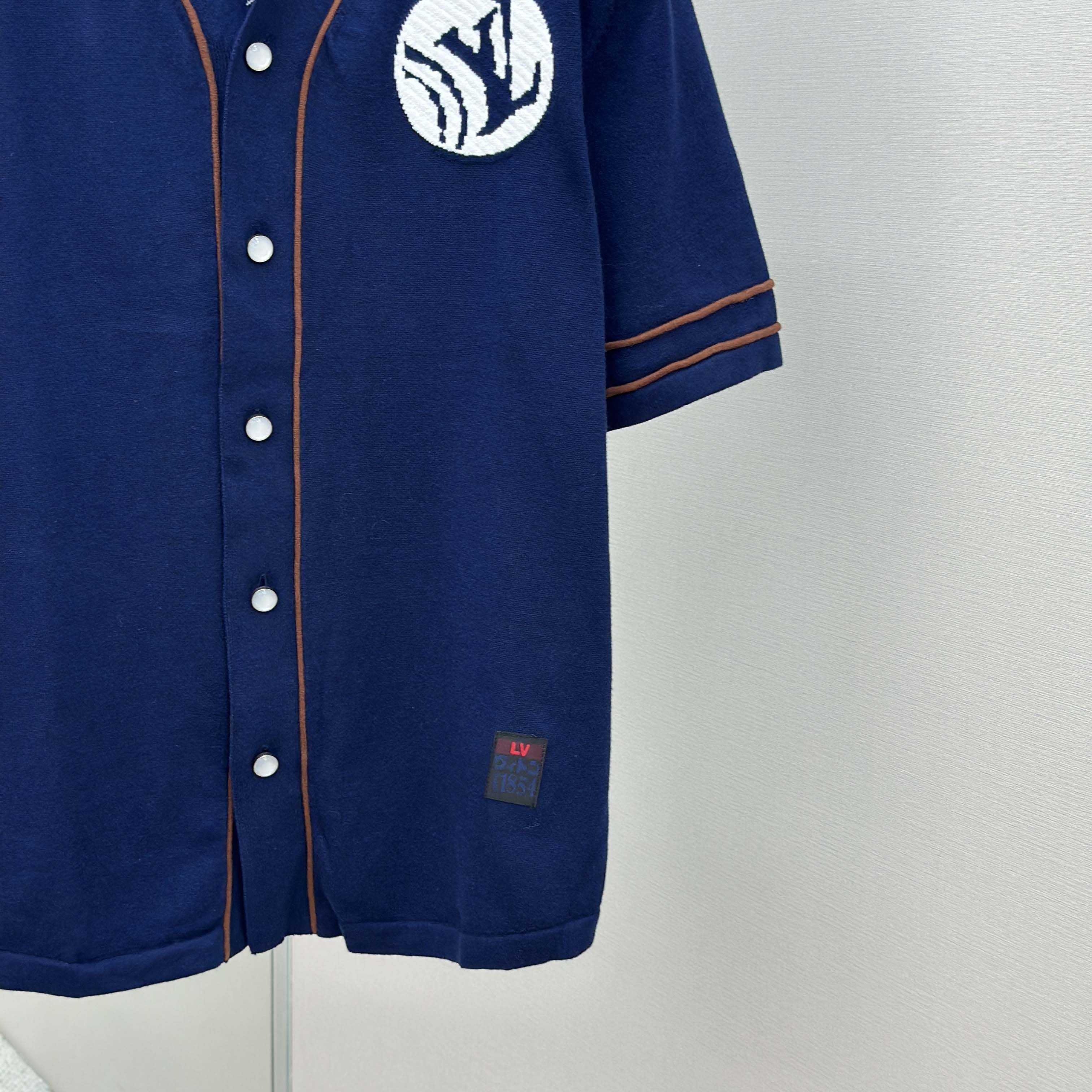 Louis Vuitton Knitted Short-Sleeved Baseball Shirt   1AIMCR - EUR FASHION