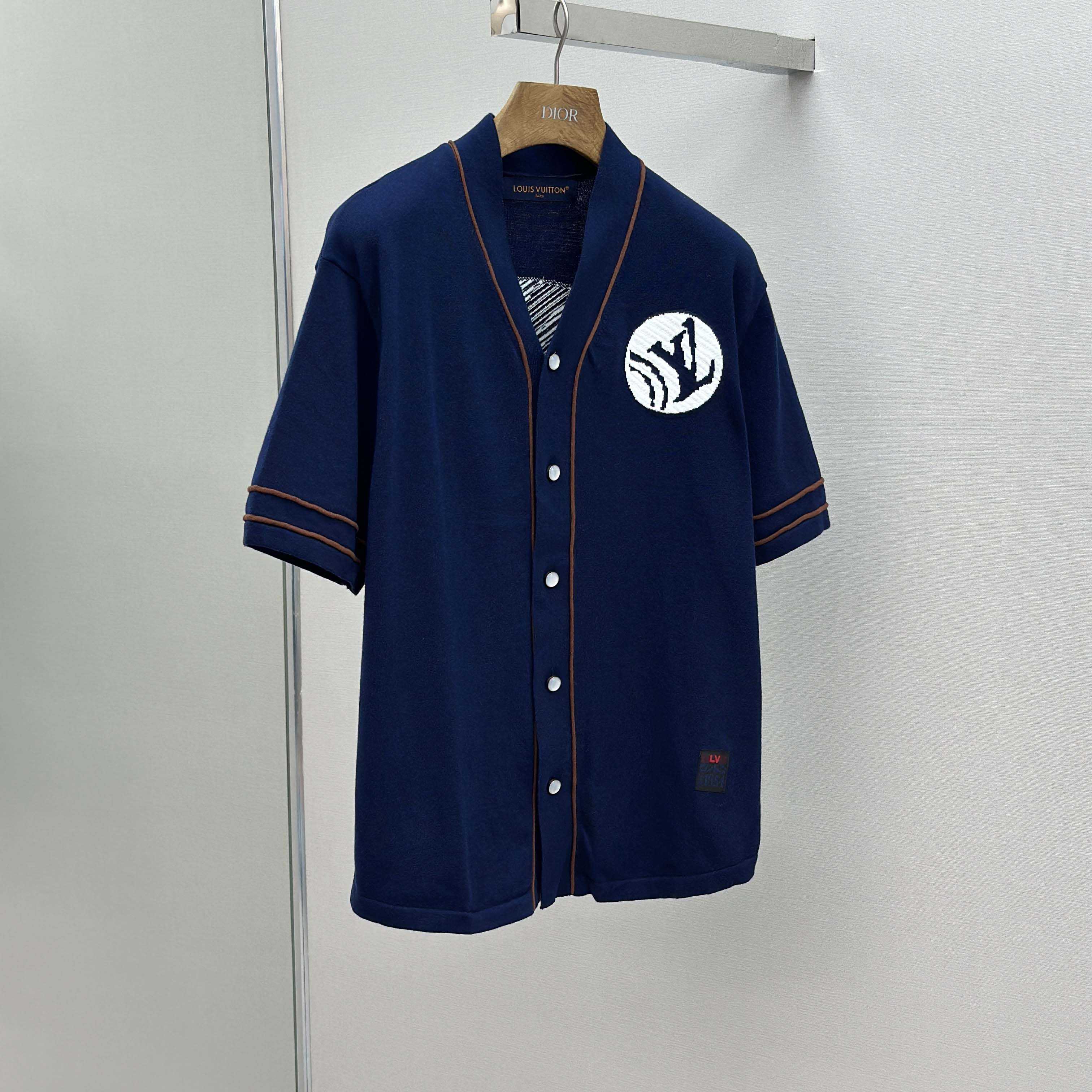 Louis Vuitton Knitted Short-Sleeved Baseball Shirt   1AIMCR - EUR FASHION