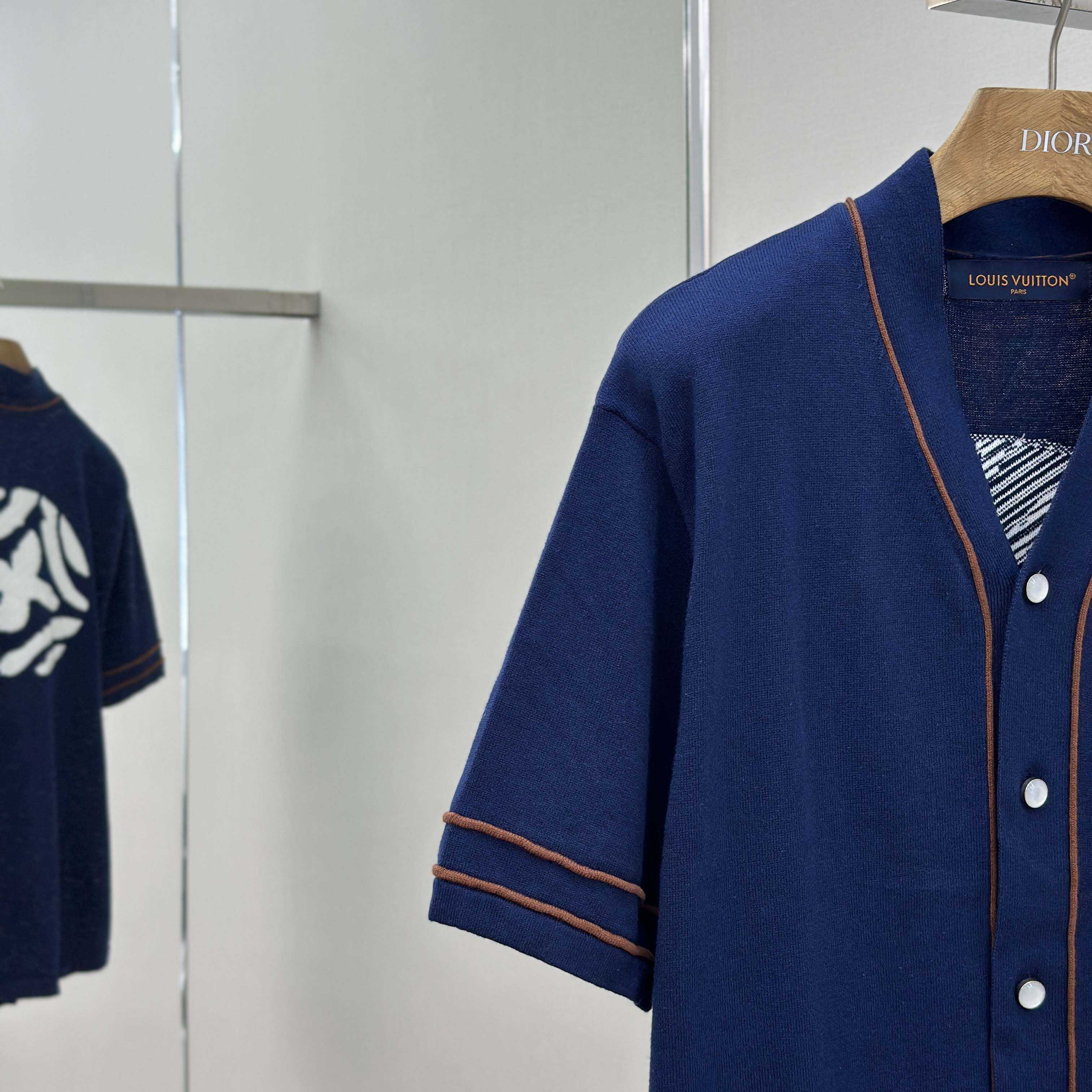 Louis Vuitton Knitted Short-Sleeved Baseball Shirt   1AIMCR - EUR FASHION